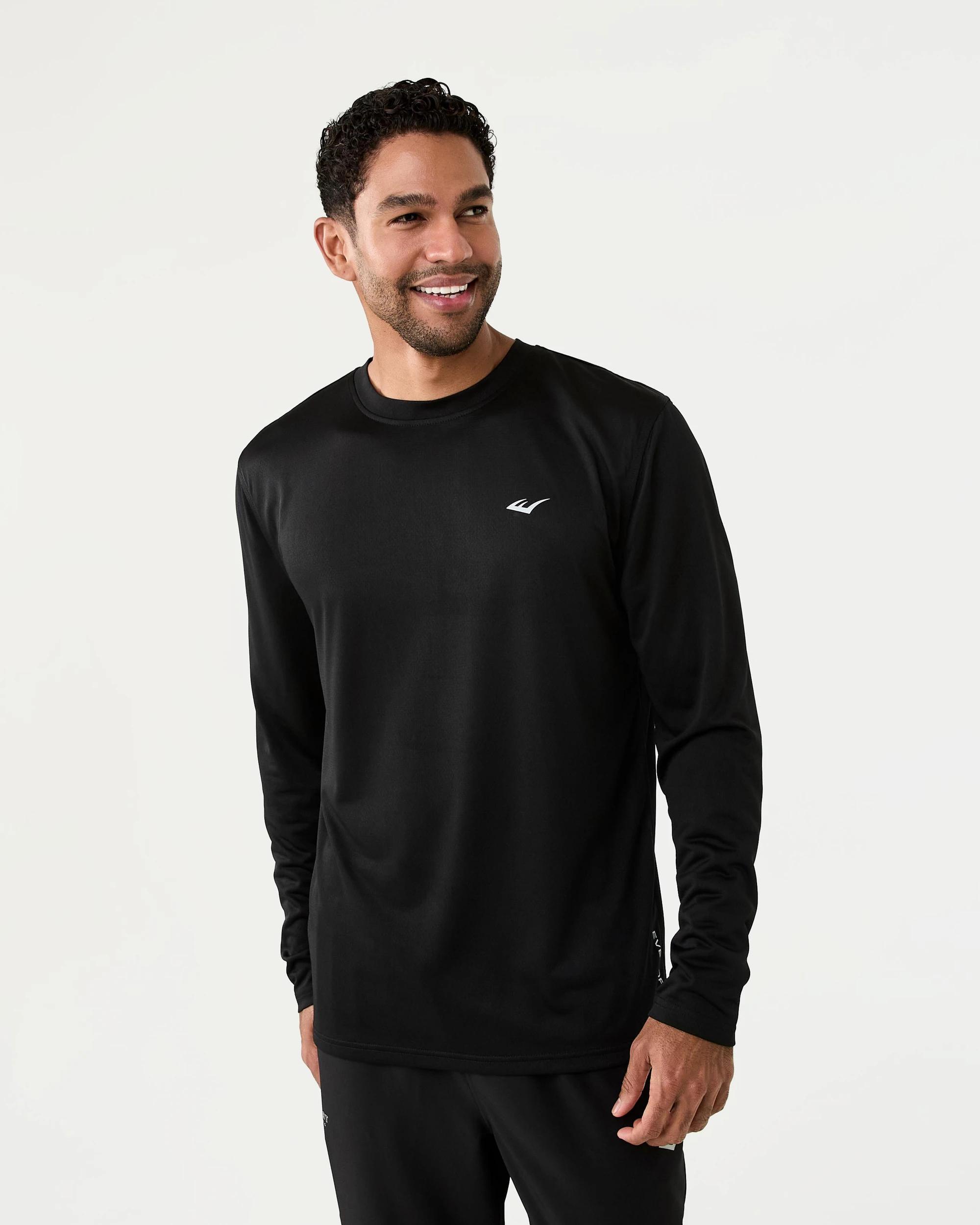 1 Everlast Mens Tech Long Sleeve Training T‑shirt Black, 1 of 9