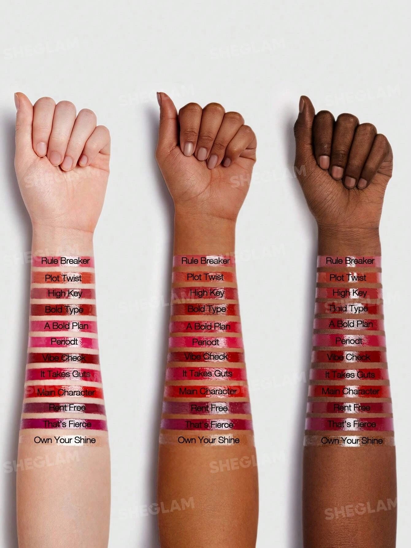 6 SHEGLAM Mirror Kiss High-Shine Lipstick - Plot Twist, 6 of 6