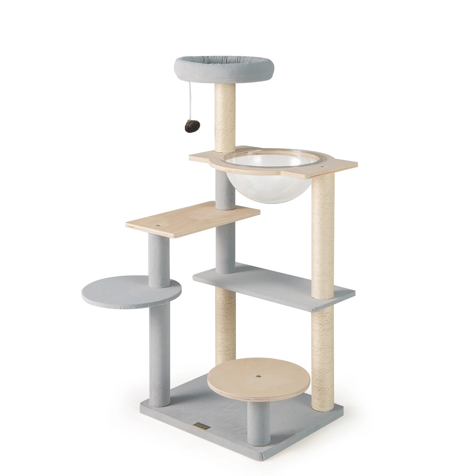 1 Costway 113cm Cat Tree Tower w/Sisal Scratching Posts Kitty Activity Center, 1 of 4