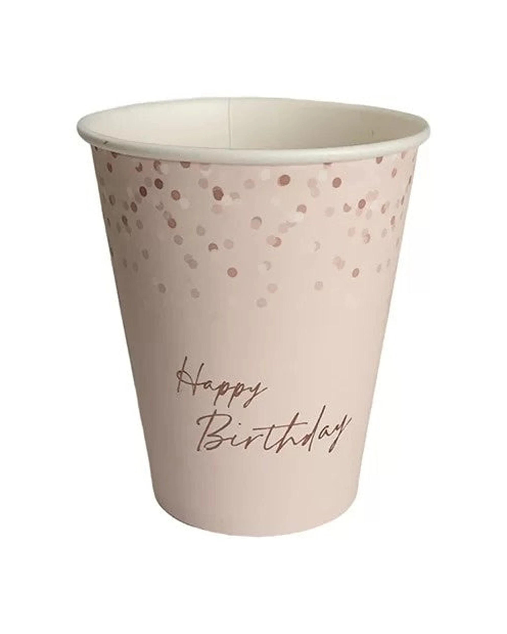 1 Party Maker 8pc Happy Birthday Paper Cups Tableware Celebrations 266ml - Pink, 1 of 1