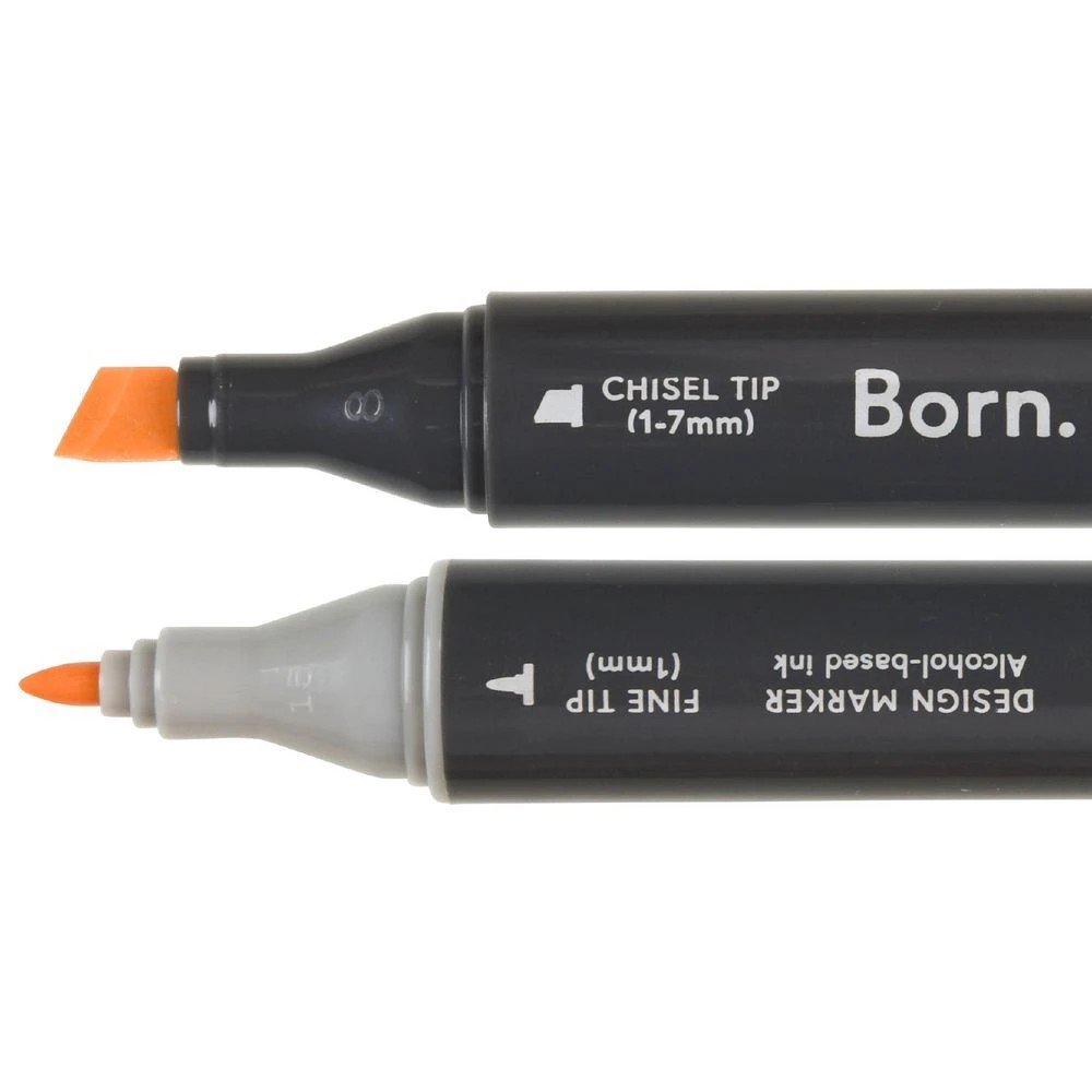 2 Born Professional Dual-Tip Artist Marker Pastel Rose R293, 2 of 4