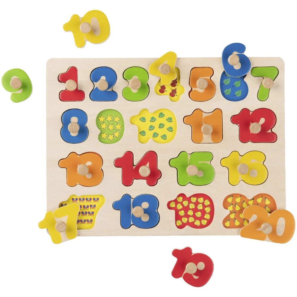 3 Kadink Wooden Number 1-20 Peg Puzzle, 3 of 3