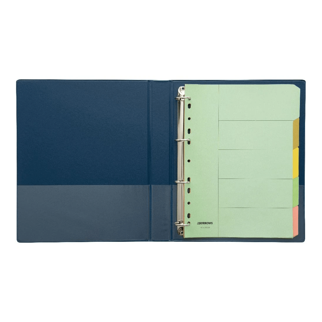 5 J.Burrows Insert Binder A4 4 D-Ring 25mm Blue, 5 of 6