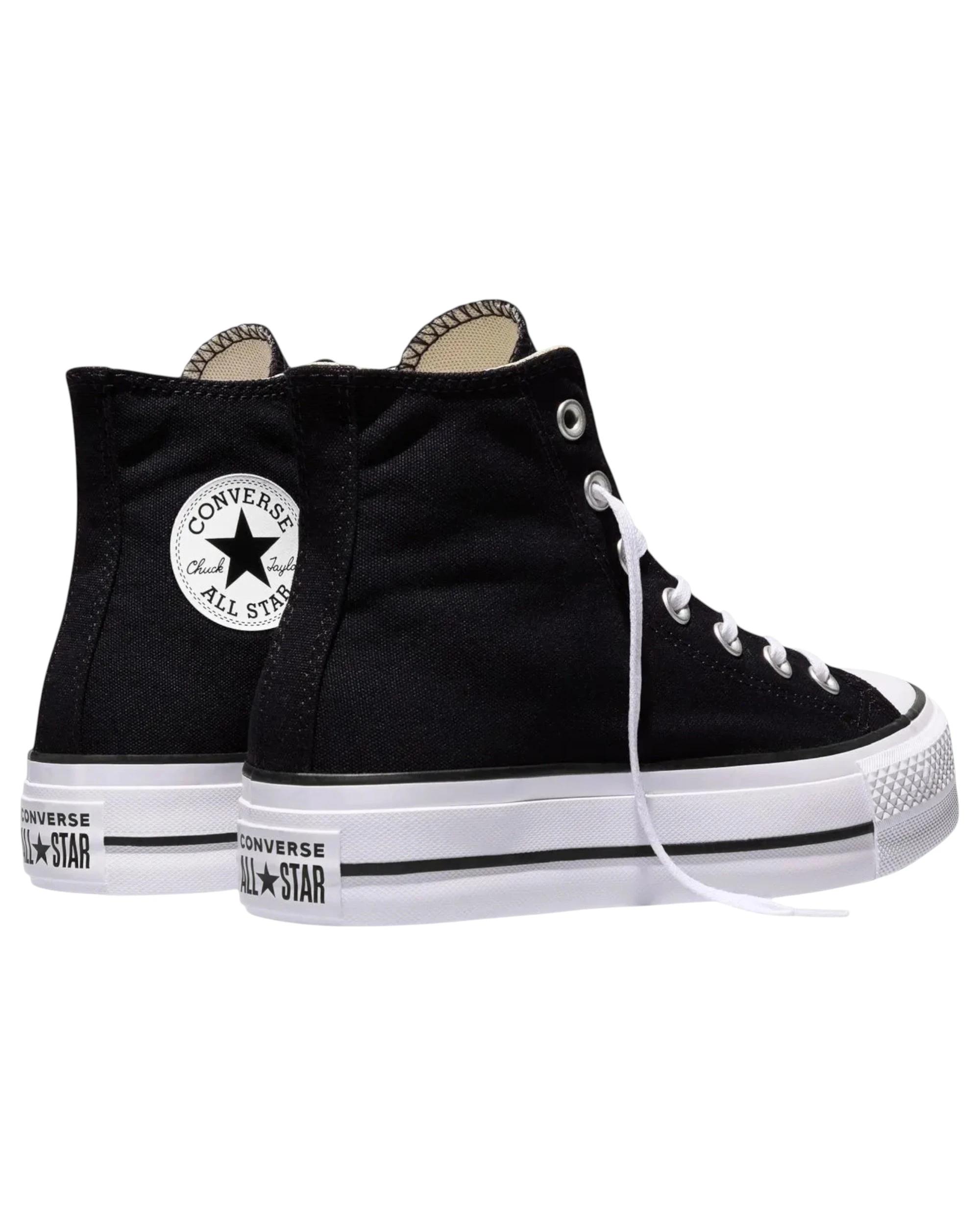 4 Converse Womens Chuck Taylor All Star Canvas Lift High Top Sneaker BLACK, 4 of 6