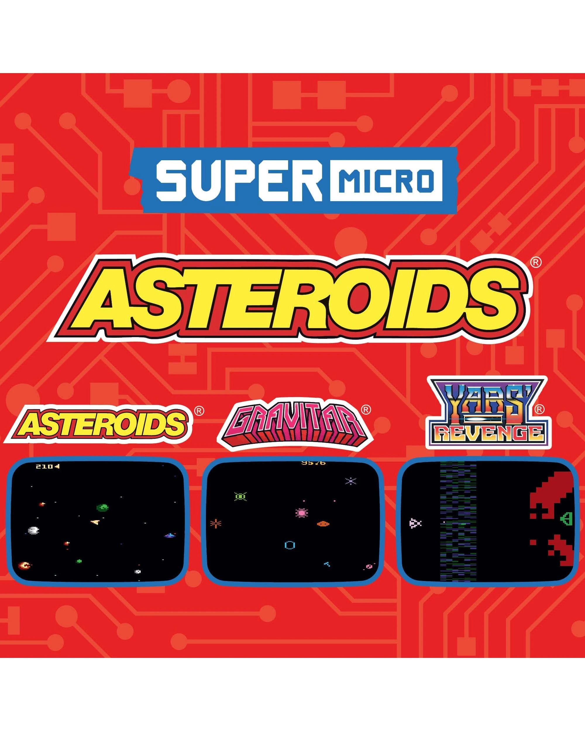 3 Super Micro Asteroids Gamer Keychain, 3 of 5