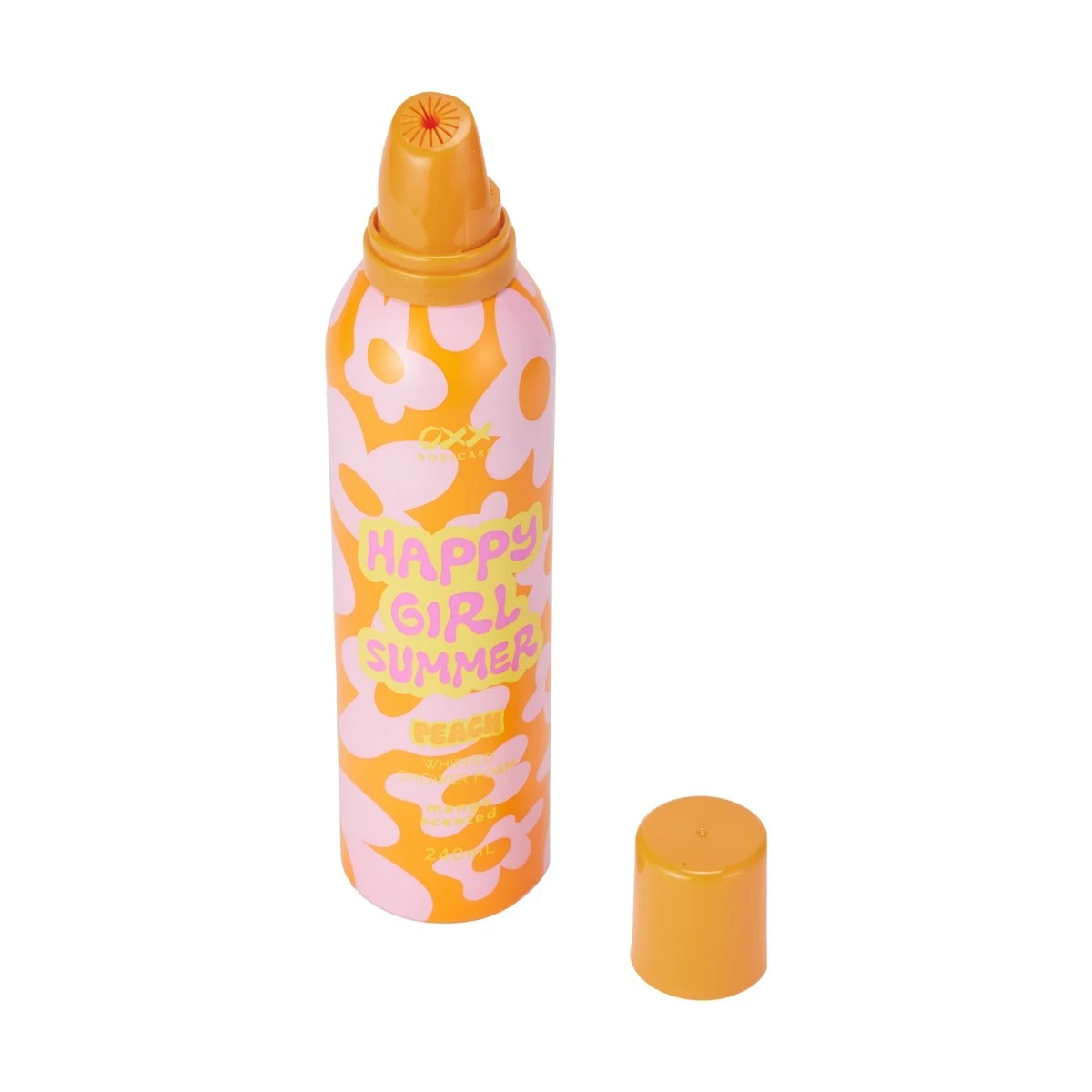 2 OXX Bodycare Happy Girl Summer Peach Whipped Shower Foam 240ml - Mango Scented, 2 of 6