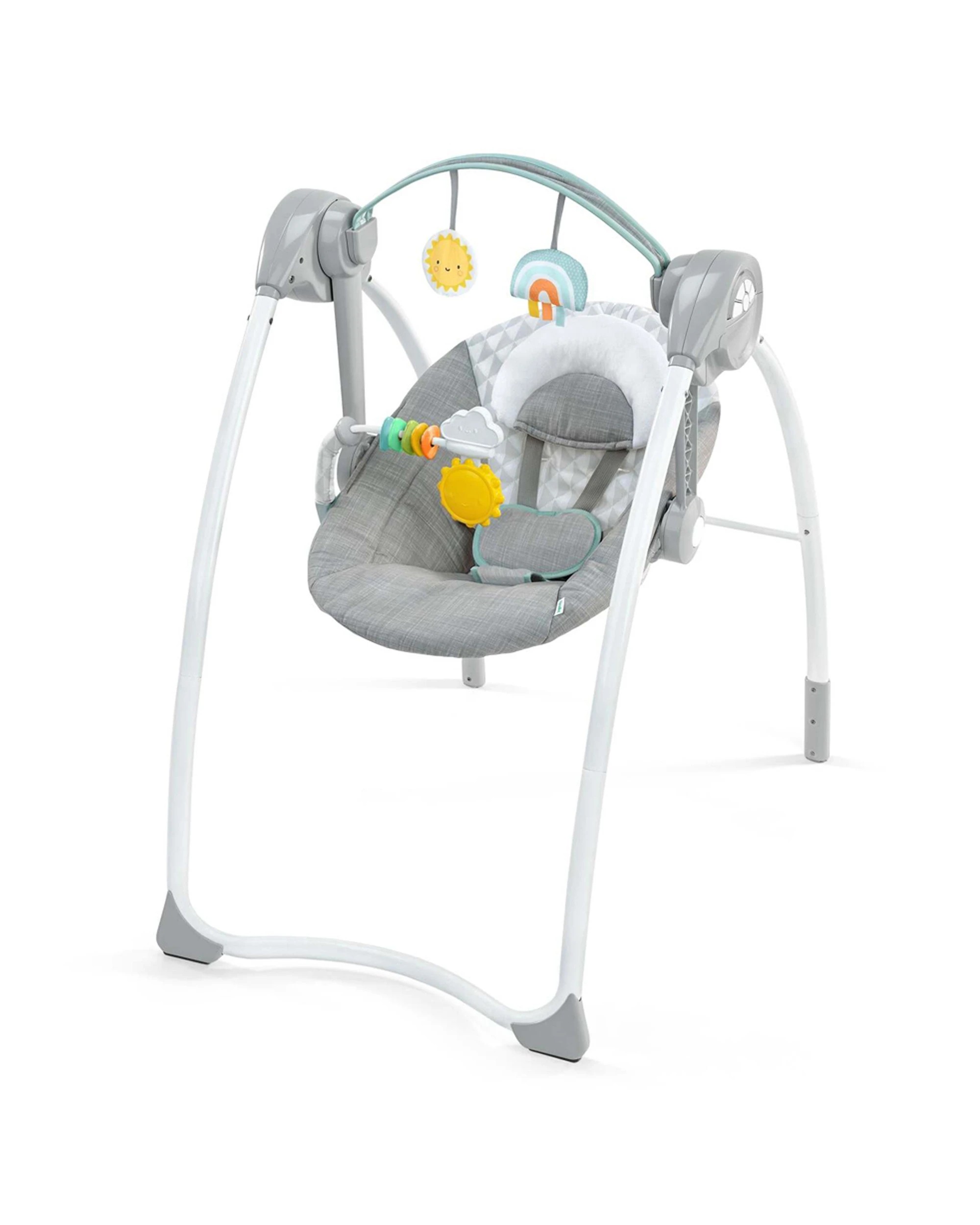 1 Ingenuity Sun Valley Milestone Portable Baby Swing Suitable From 0m+
 - Grey, 1 of 5