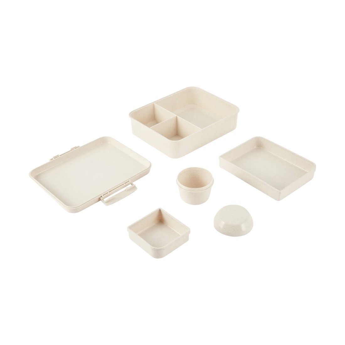 3 Wheat Straw Bento Snack Box - Oatmeal, 3 of 4