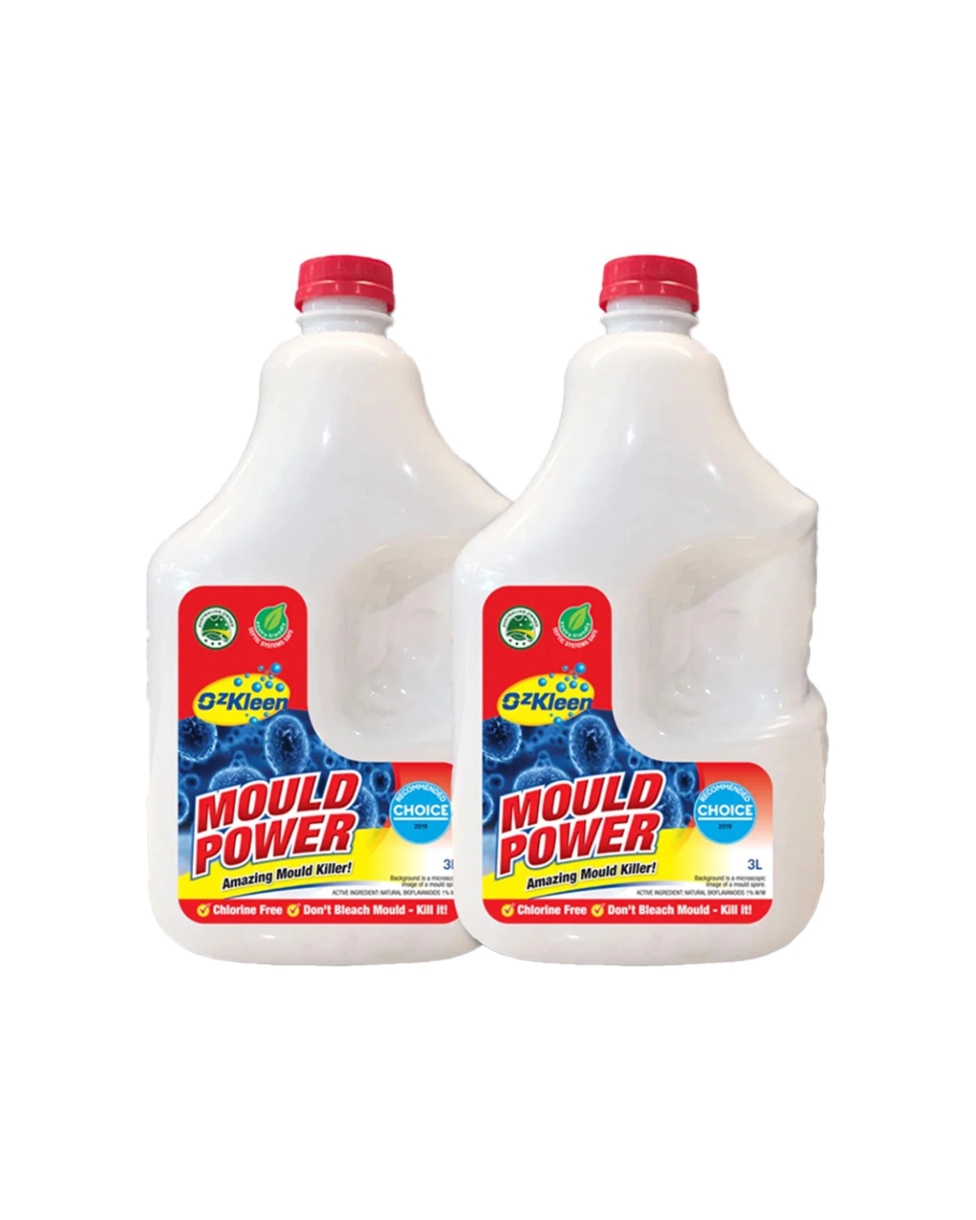 1 OzKleen Mould Power 2 Pack 3L - Household Surface Mould Remover, No Chlorine - White, 1 of 1