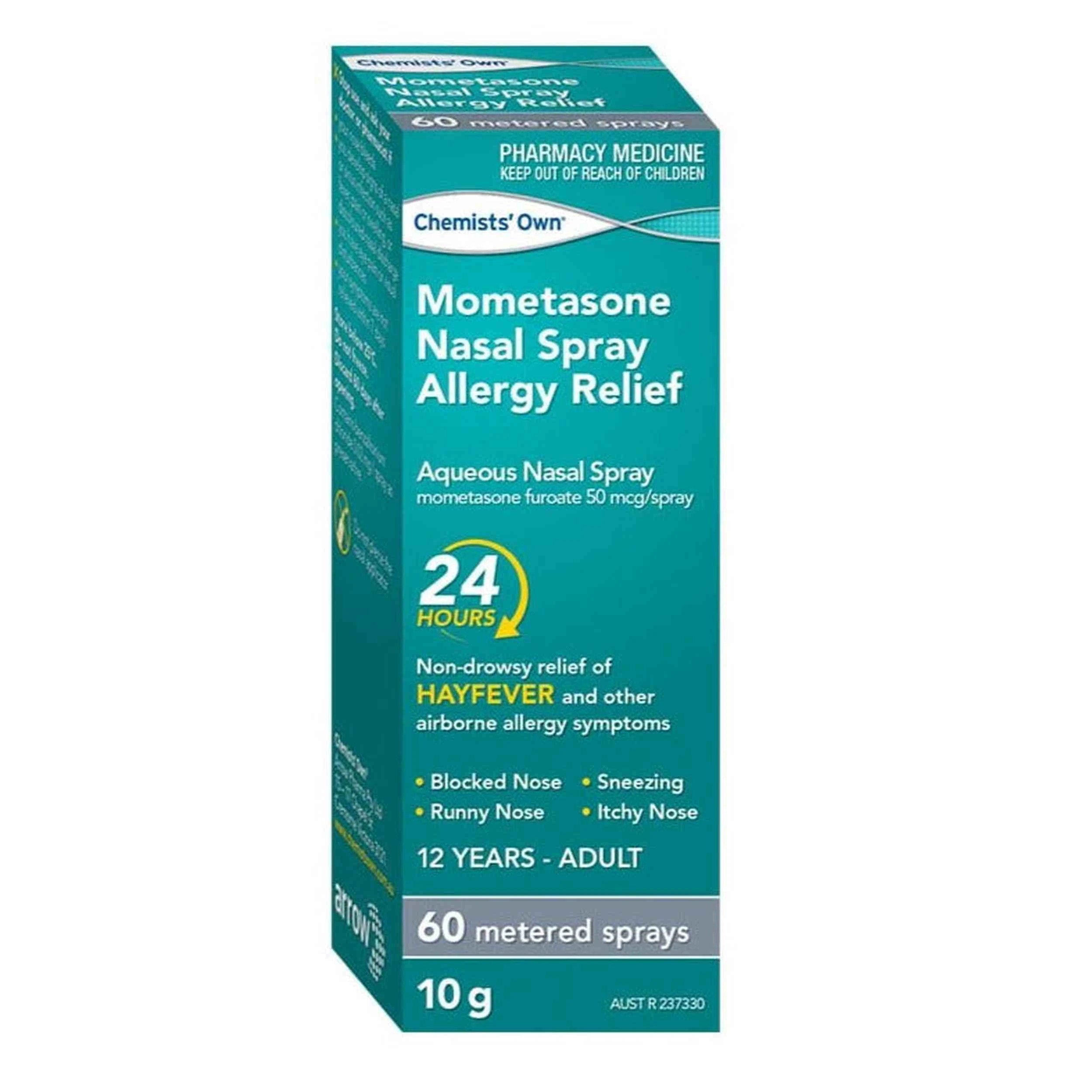 1 Chemists' Own Mometasone Nasal Spray Allergy Relief 60 Sprays (Generic of Nasonex), 1 of 1
