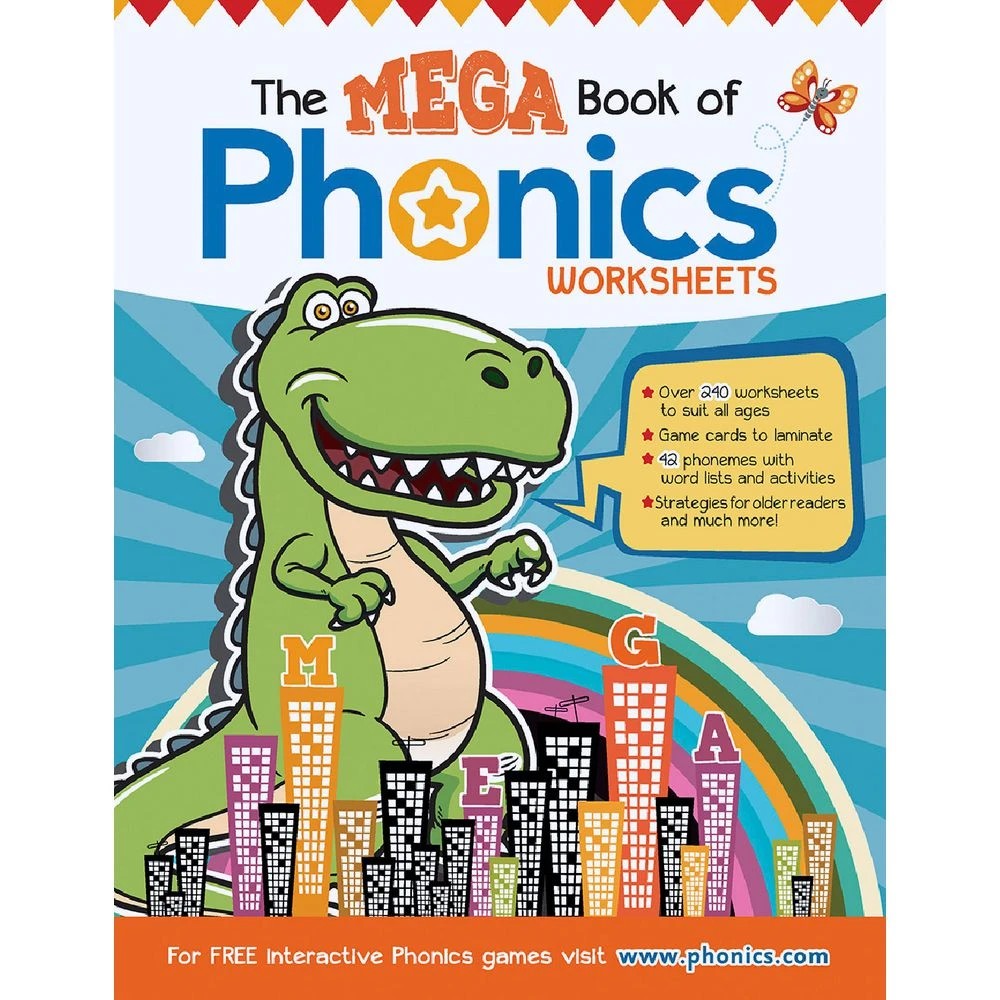 1 The Mega Book of Phonics Worksheets, 1 of 4