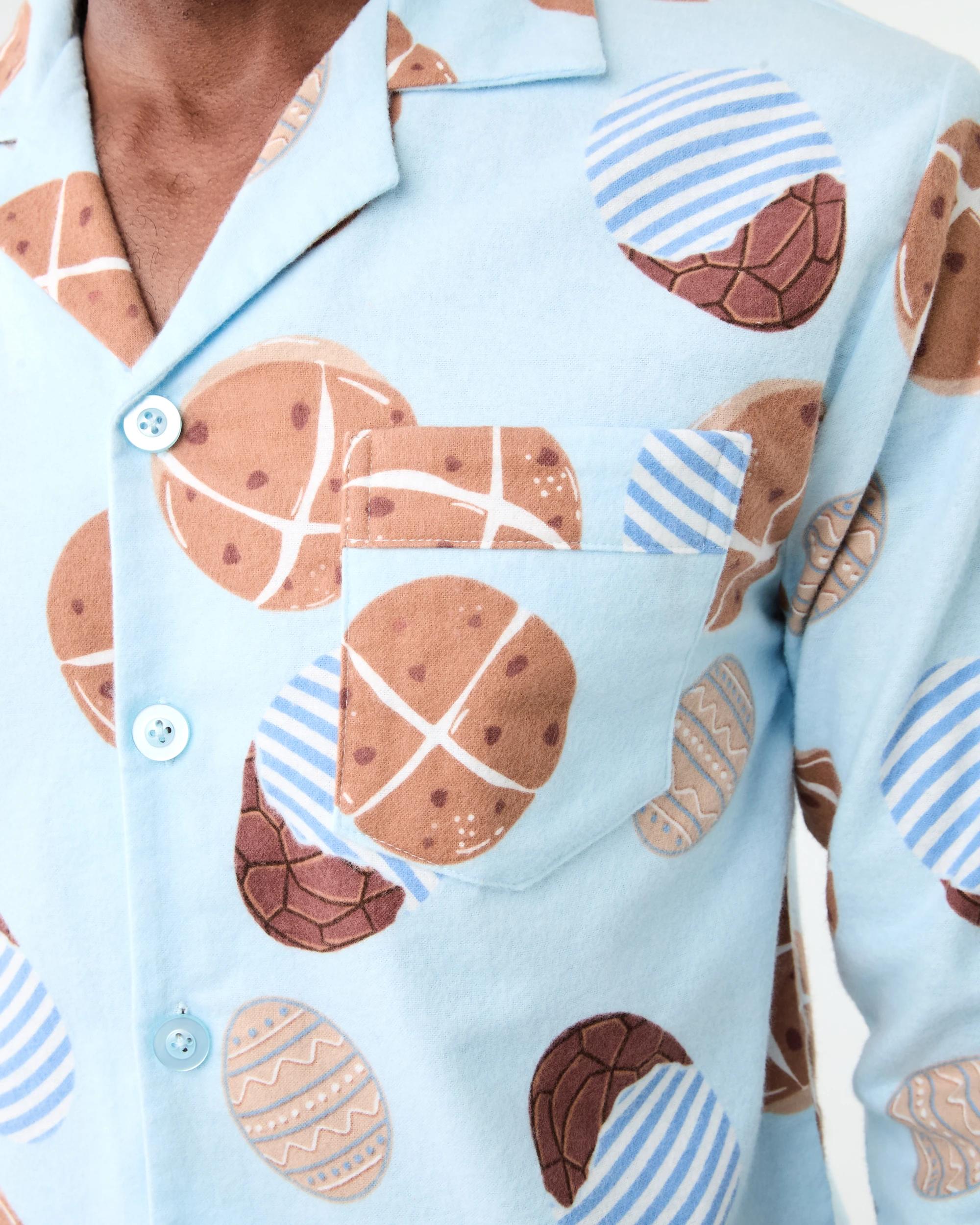 6 Print Flannel Family Matching Pyjama Set Blu Sweets, 6 of 10