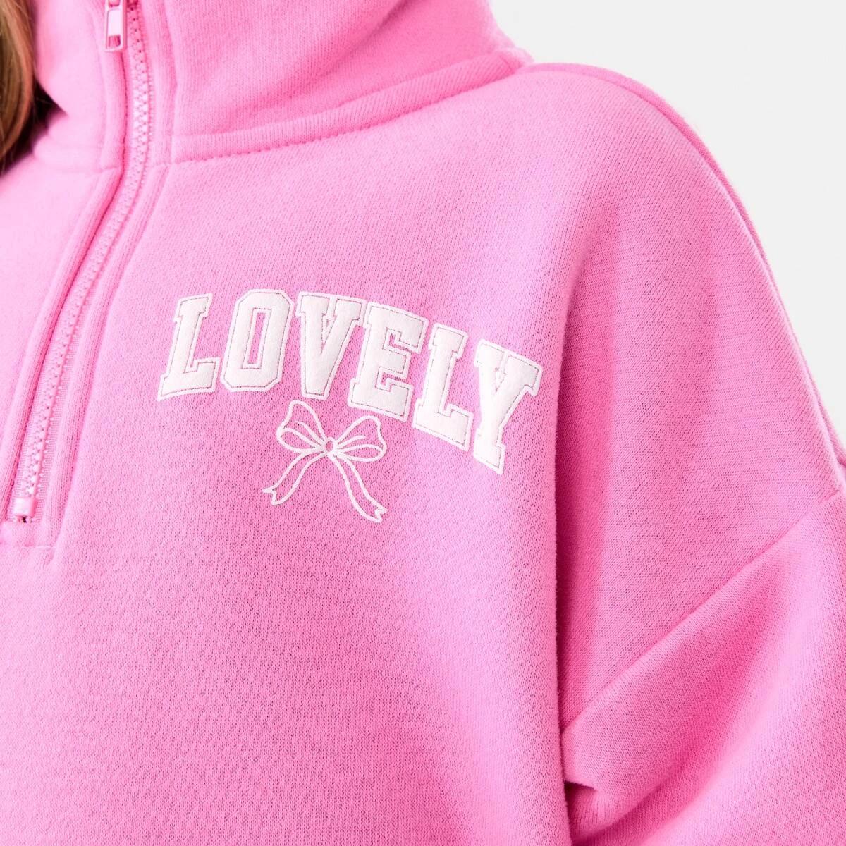 5 Quarter Zip Fleece Sweatshirt Lovely, 5 of 8