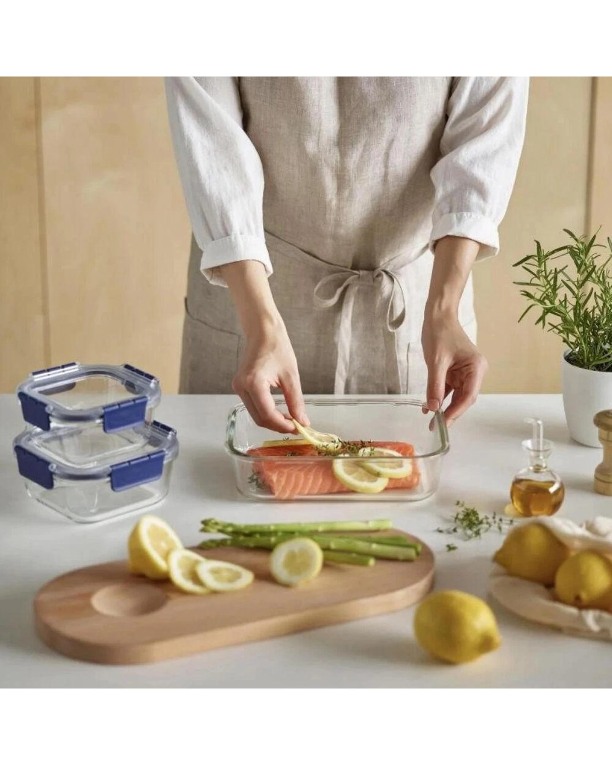 6 Lock & Lock Top Class Glass Container Set  9 Piece, 6 of 6