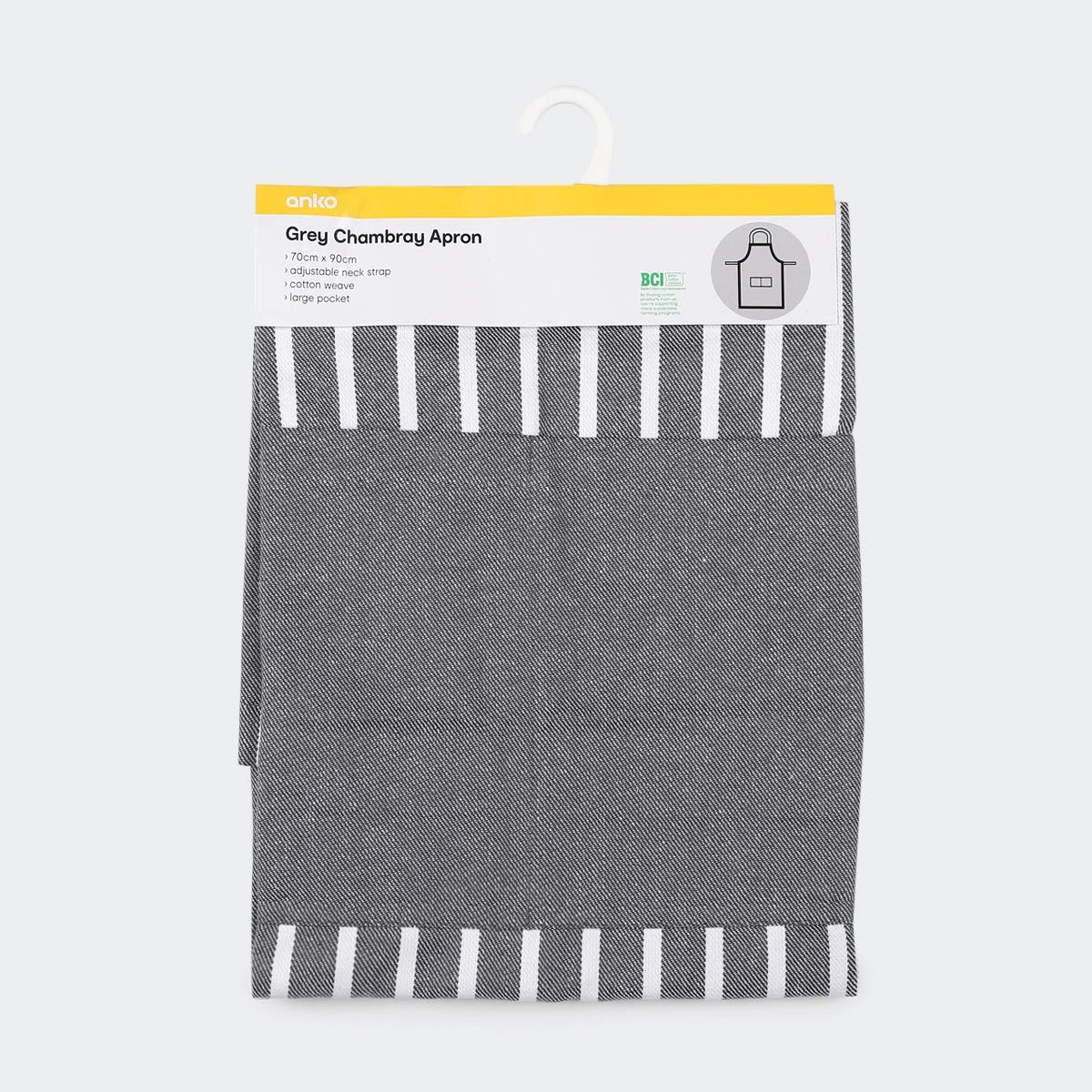 4 Grey Chambray Apron, 4 of 4