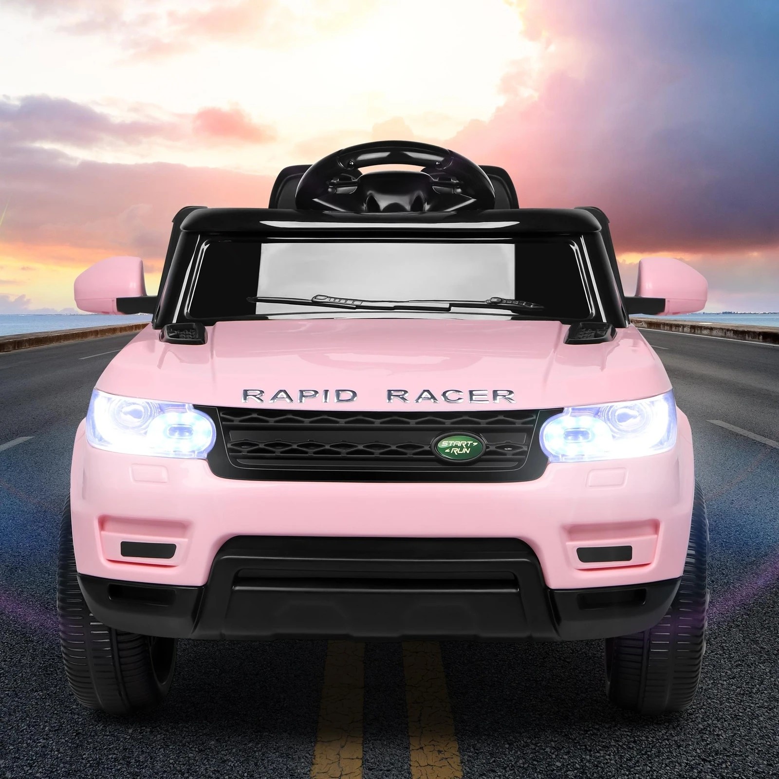 2 Alfordson Kids Ride On Car 12V Eletric Motor Remote Car Toy MP3 LED Light - Pink, 2 of 10