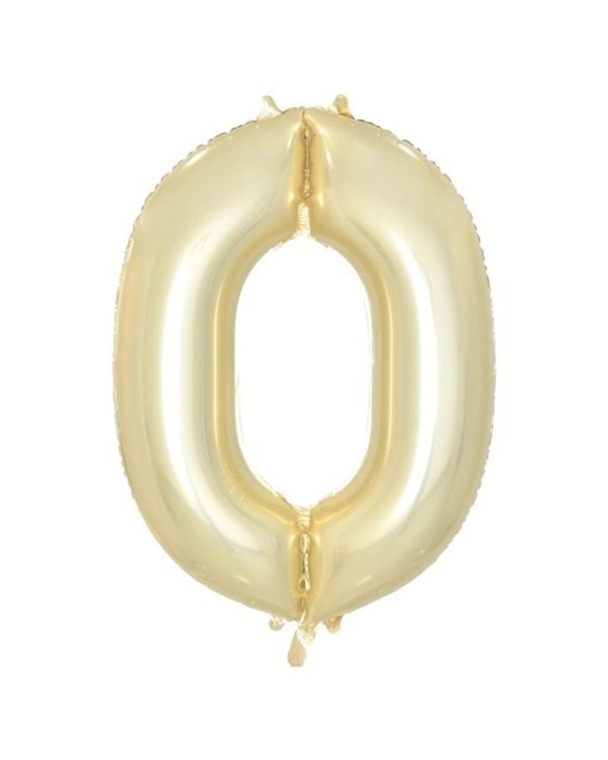 1 Alpen Decrotex Foil Balloon Number 0 Party Decoration 34 Inches Luxe - Gold, 1 of 1