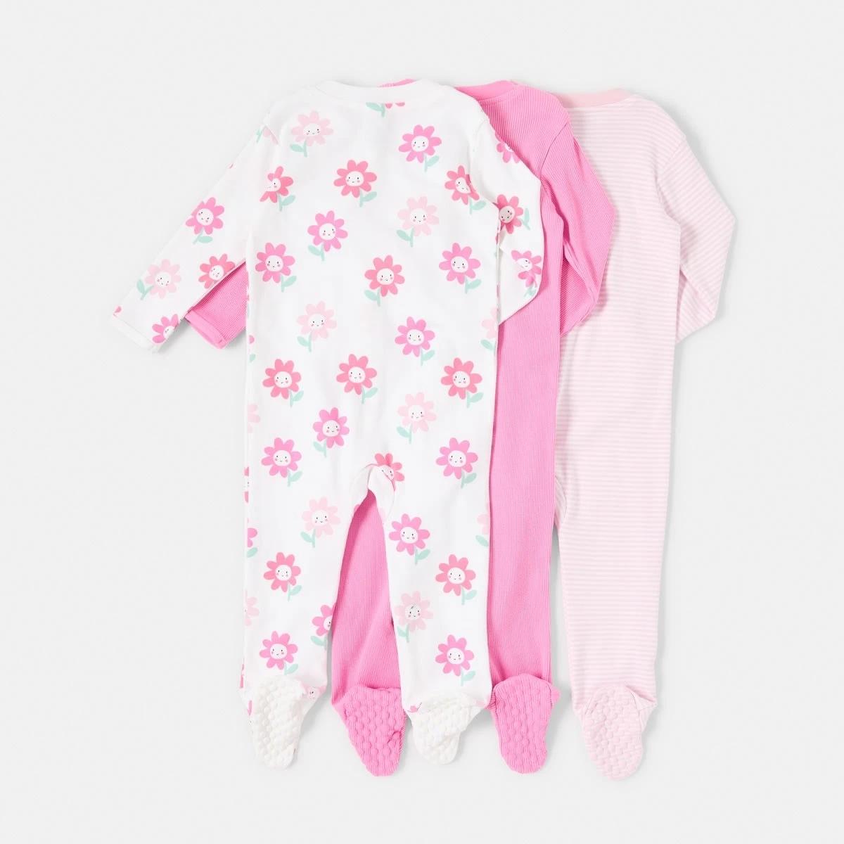 2 3 Pack Coveralls Pinkflower, 2 of 8