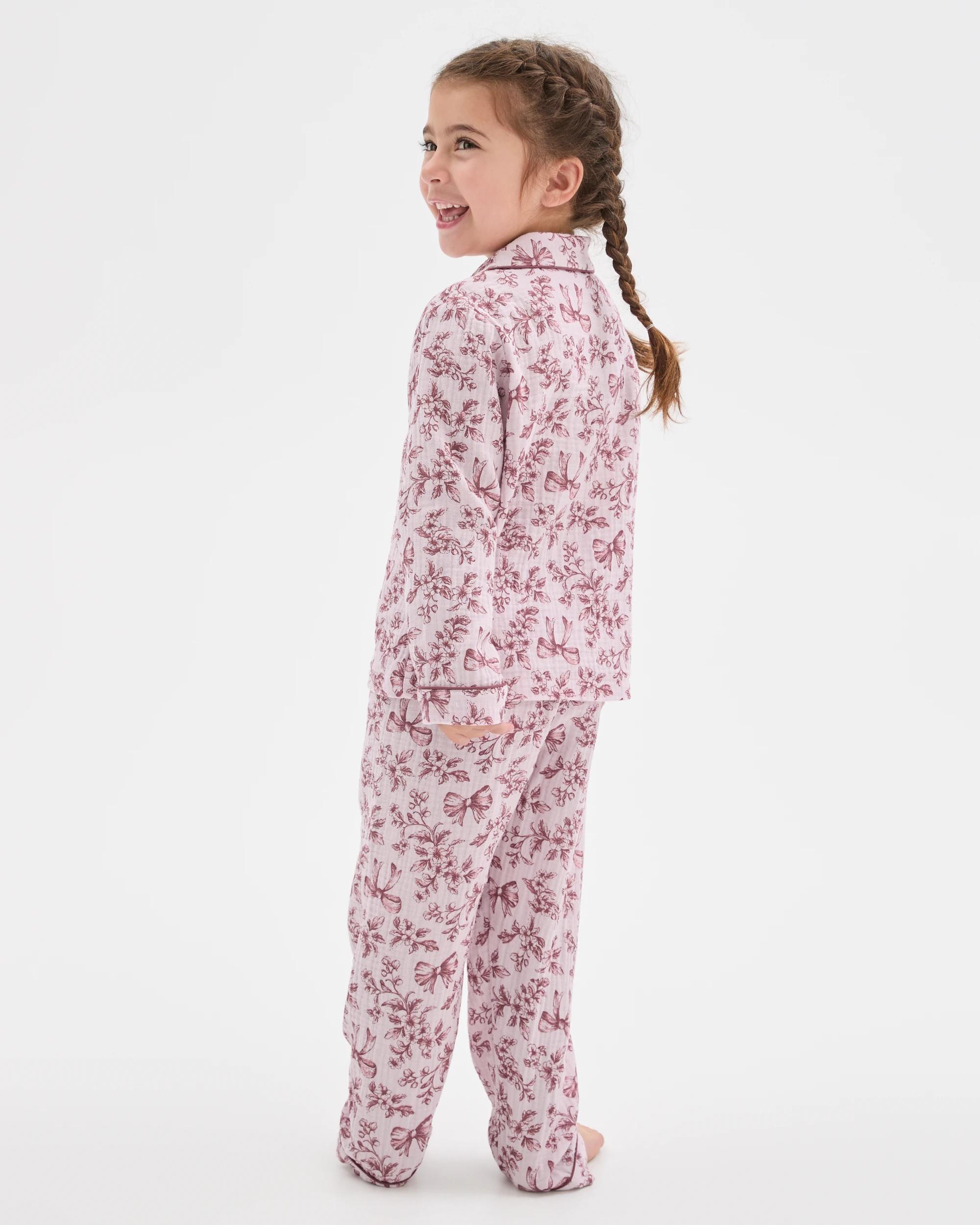 2 Target Kids Family Matching Australian Cotton Mini Me Double Cloth Pyjama Set PURPLE LILAC, 2 of 6