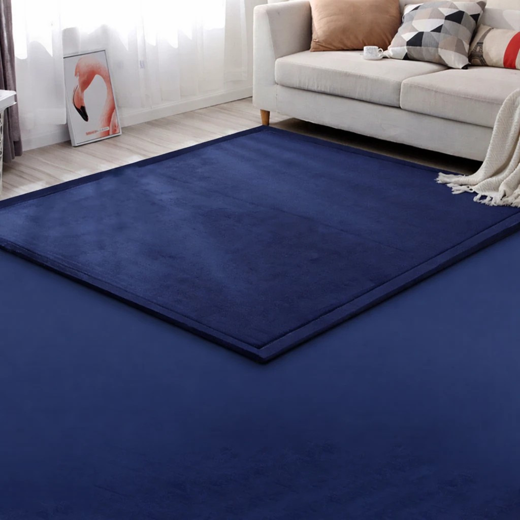 1 La Grace Home Soft Touch Ultra Plush Memory Foam Tatami Mat - 200x300 - Blue, 1 of 2