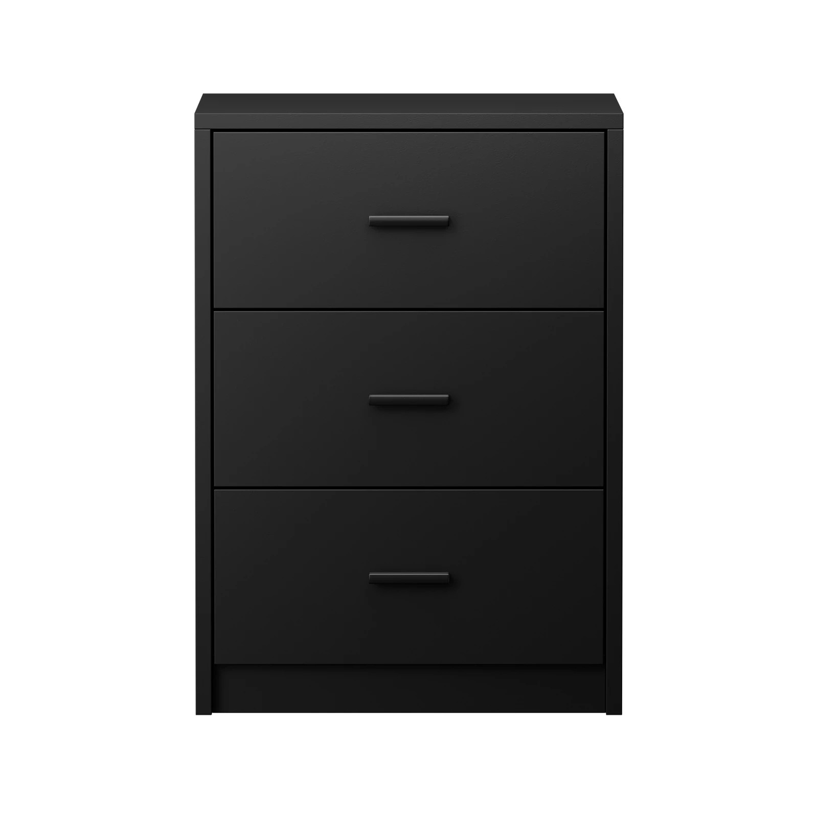 7 Oikiture Bedside Table 3 Drawers Nightstand Bedroom Storage Side End - Black, 7 of 9