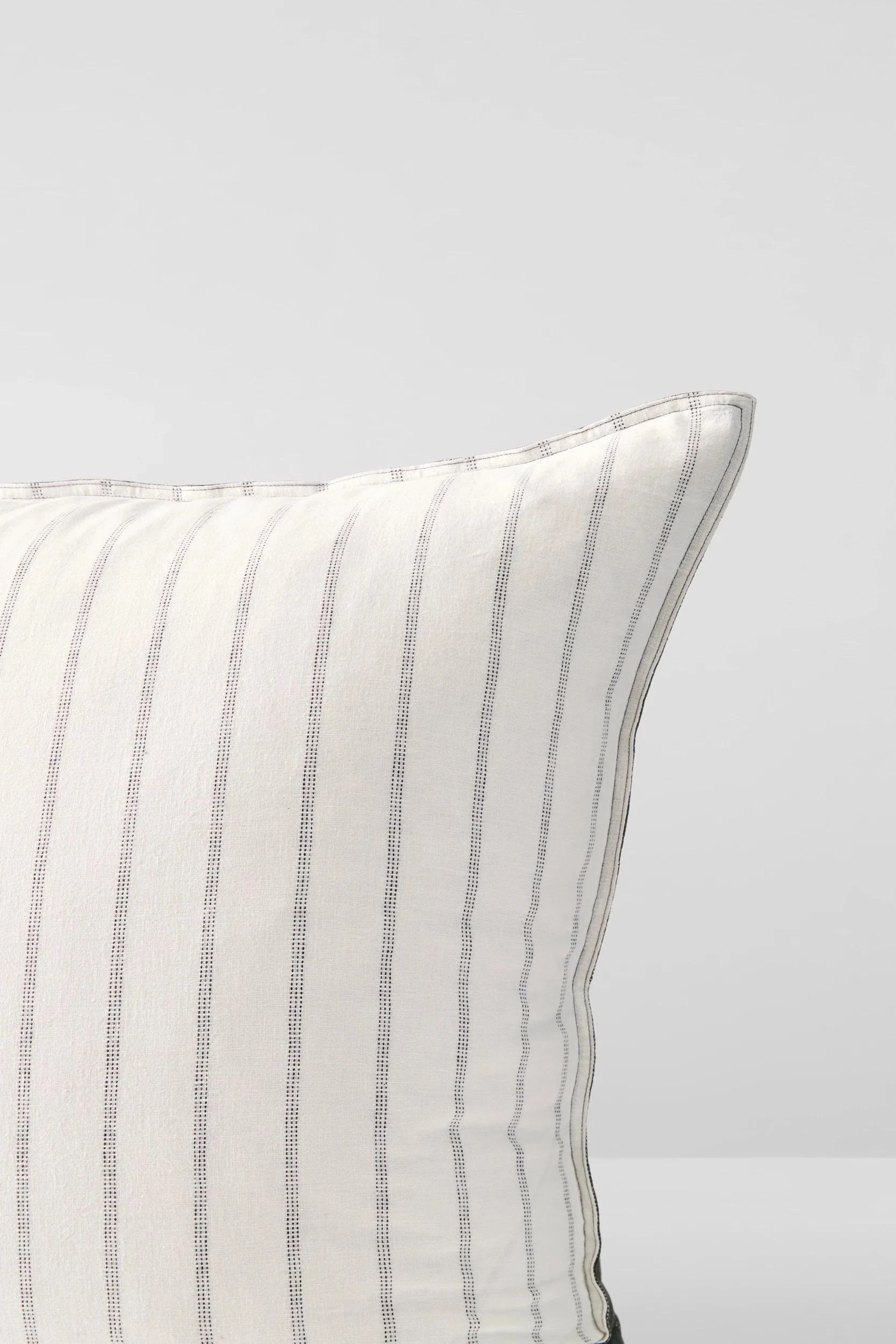 8 Target Adelle Stripe Linen/Cotton European Pillowcase - Queen Bed - Green, 8 of 8