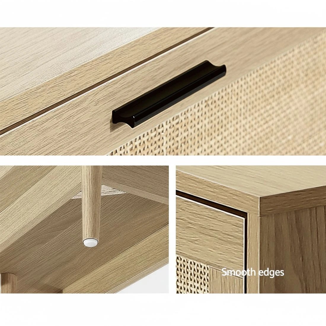 8 Artiss TV Cabinet Entertainment Unit 180cm - Natural, 8 of 8