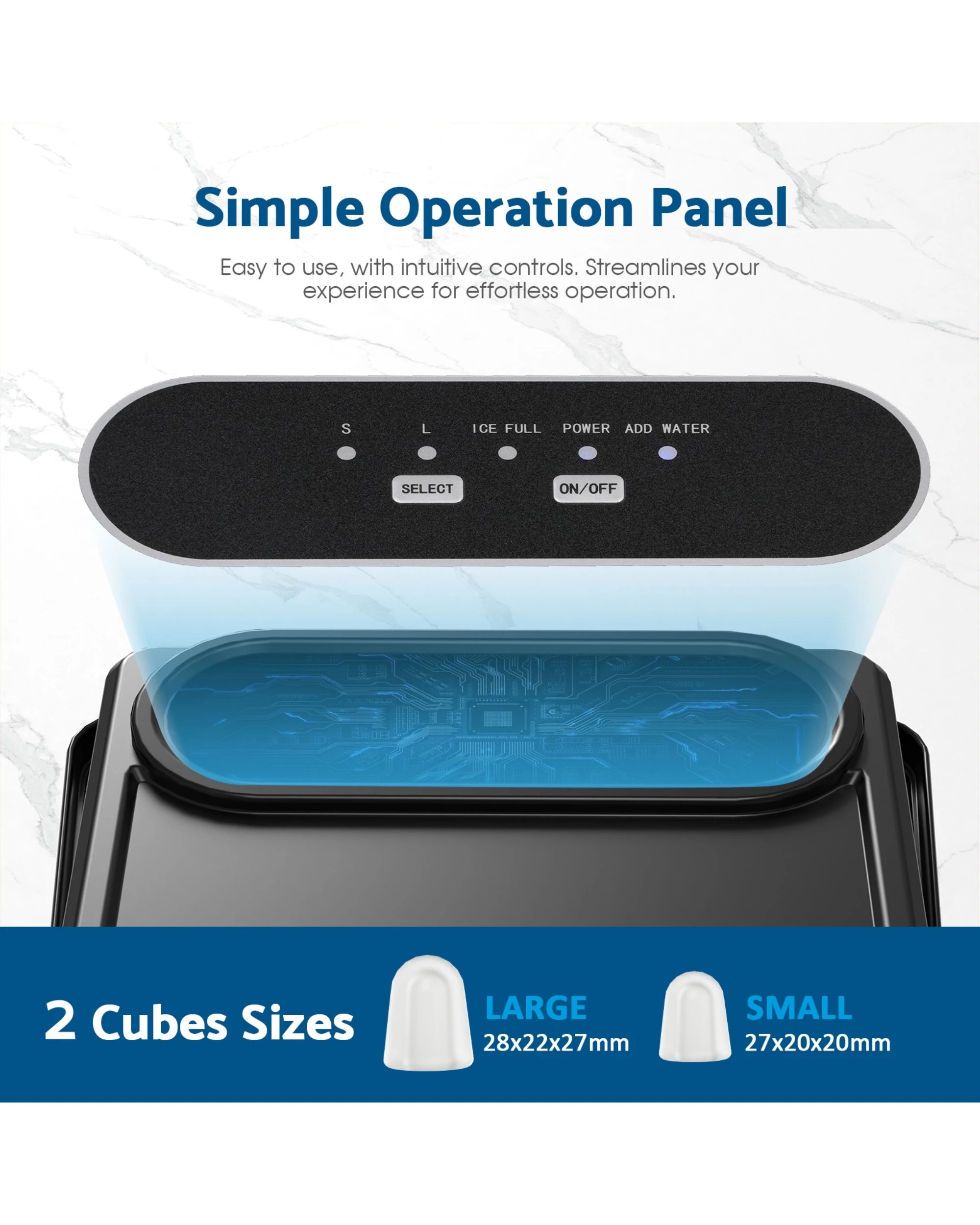 6 Advwin 12KG Portable Ice Maker w/ Self-cleaning Black, 6 of 7