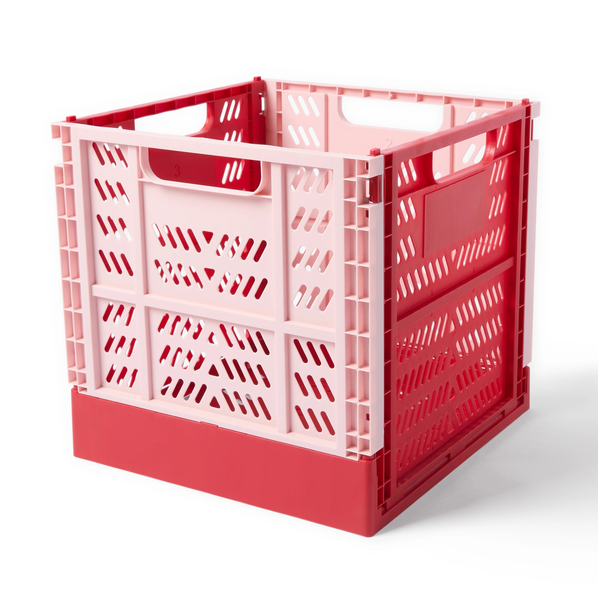 5 17L Square Collapsible Crate - Red, 5 of 5