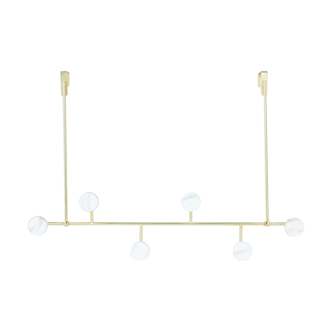 2 Marble and Gold Look Over The Door Hook, 2 of 9