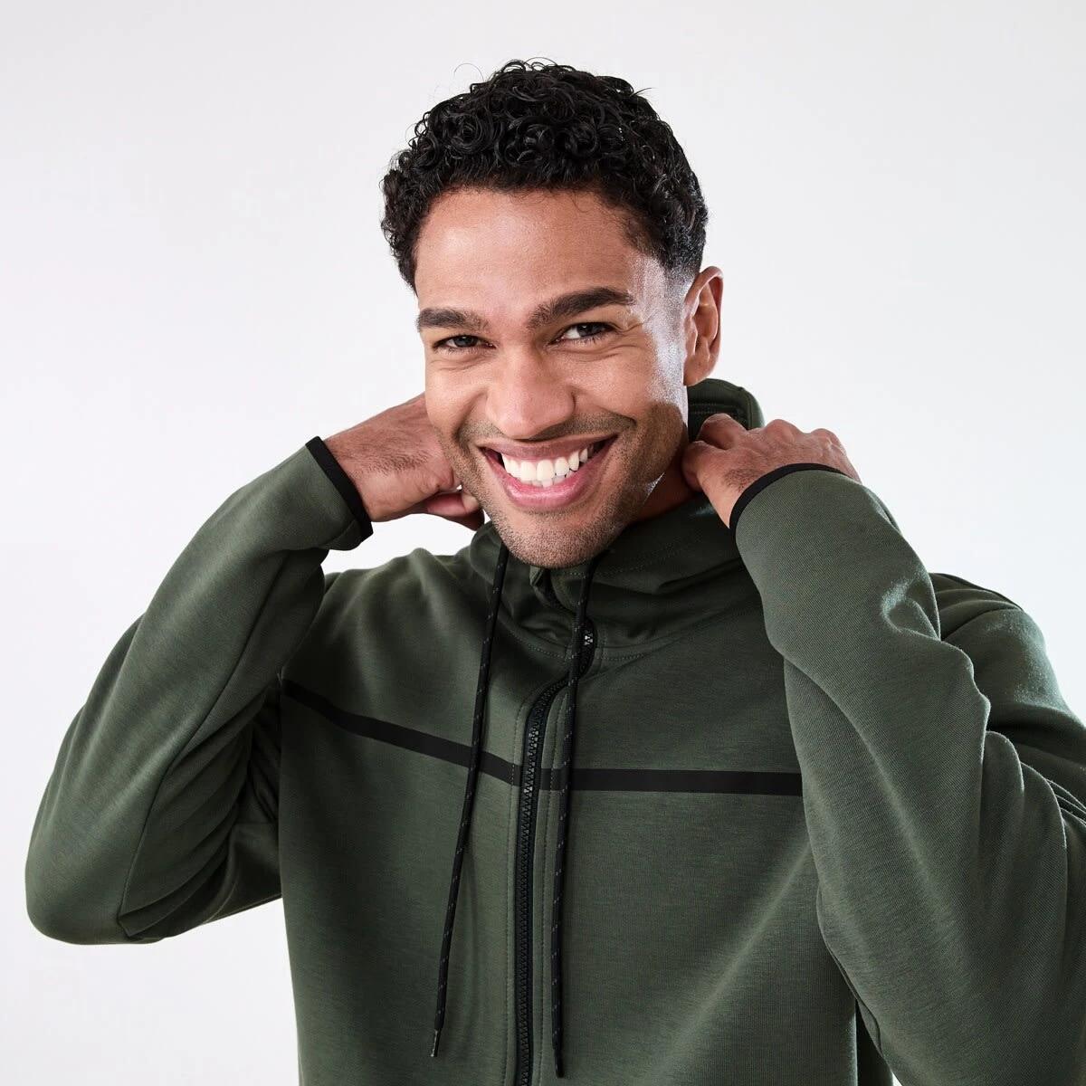 5 Active Mens Sports Hoodie DEEPEST GREEN, 5 of 7