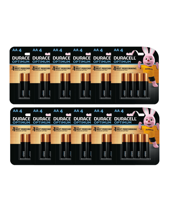 Duracell Optimum Alkaline Aa 4 Pack Batteries X12