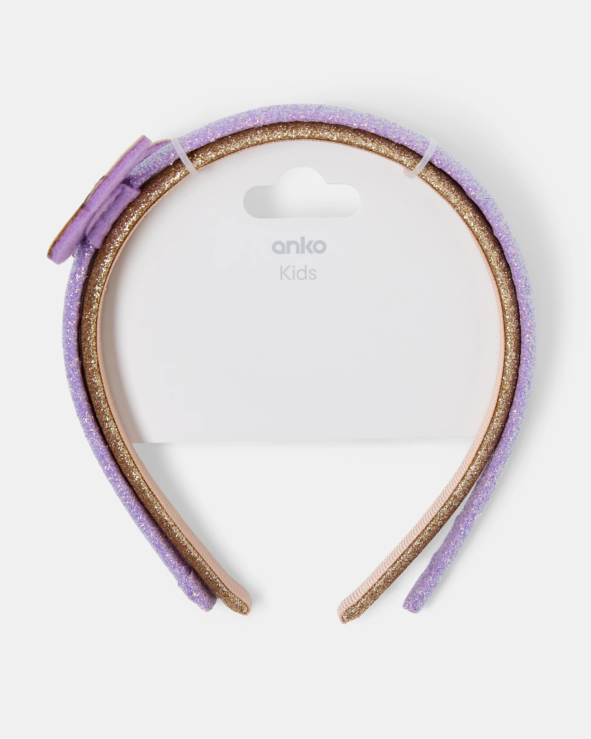 3 2 Pack Butterfly Headband - Purple and Gold Tone, 3 of 3