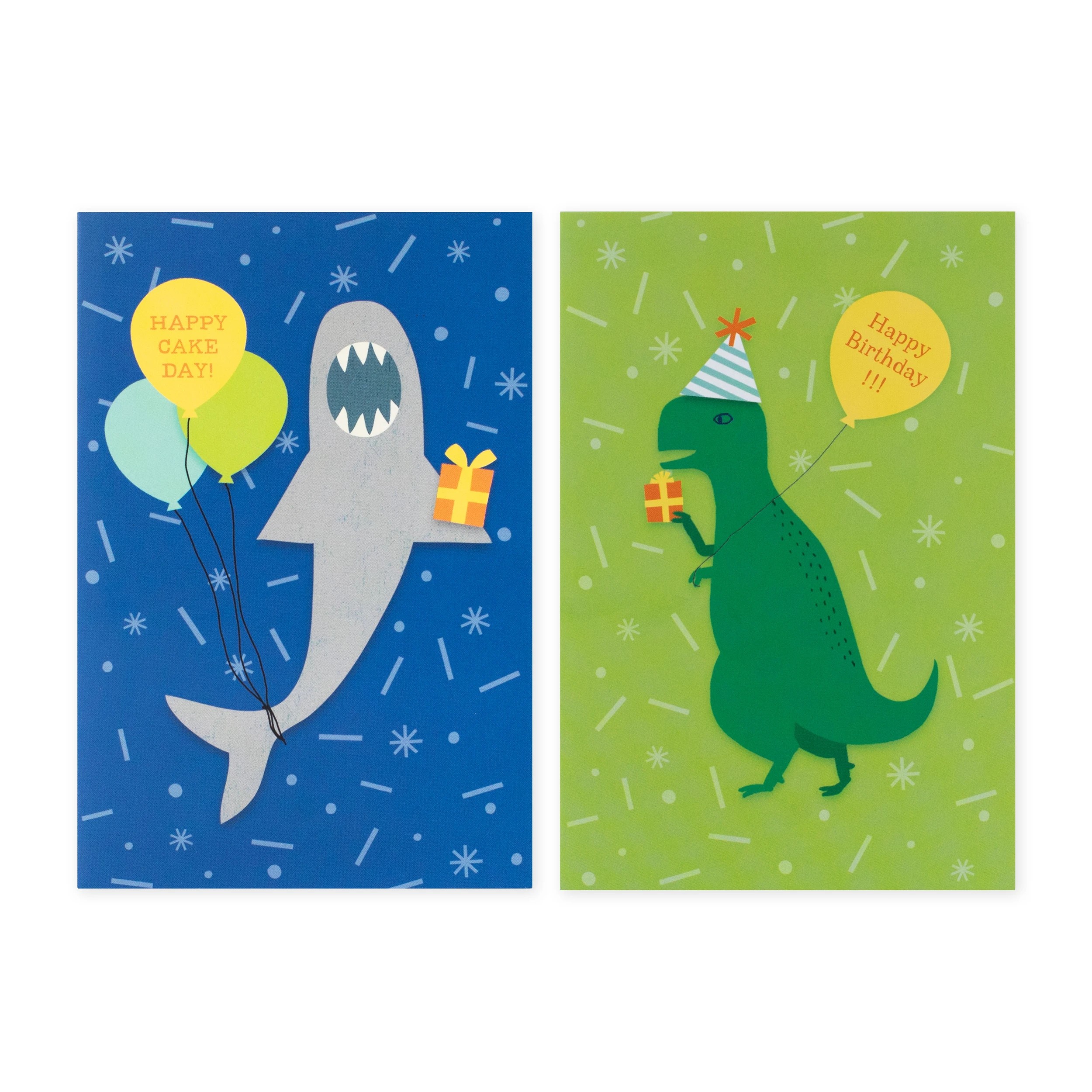 2 12 Pack Hallmark Kids Birthday Cards - Birthday Shark and Birthday Dinosaur, 2 of 4