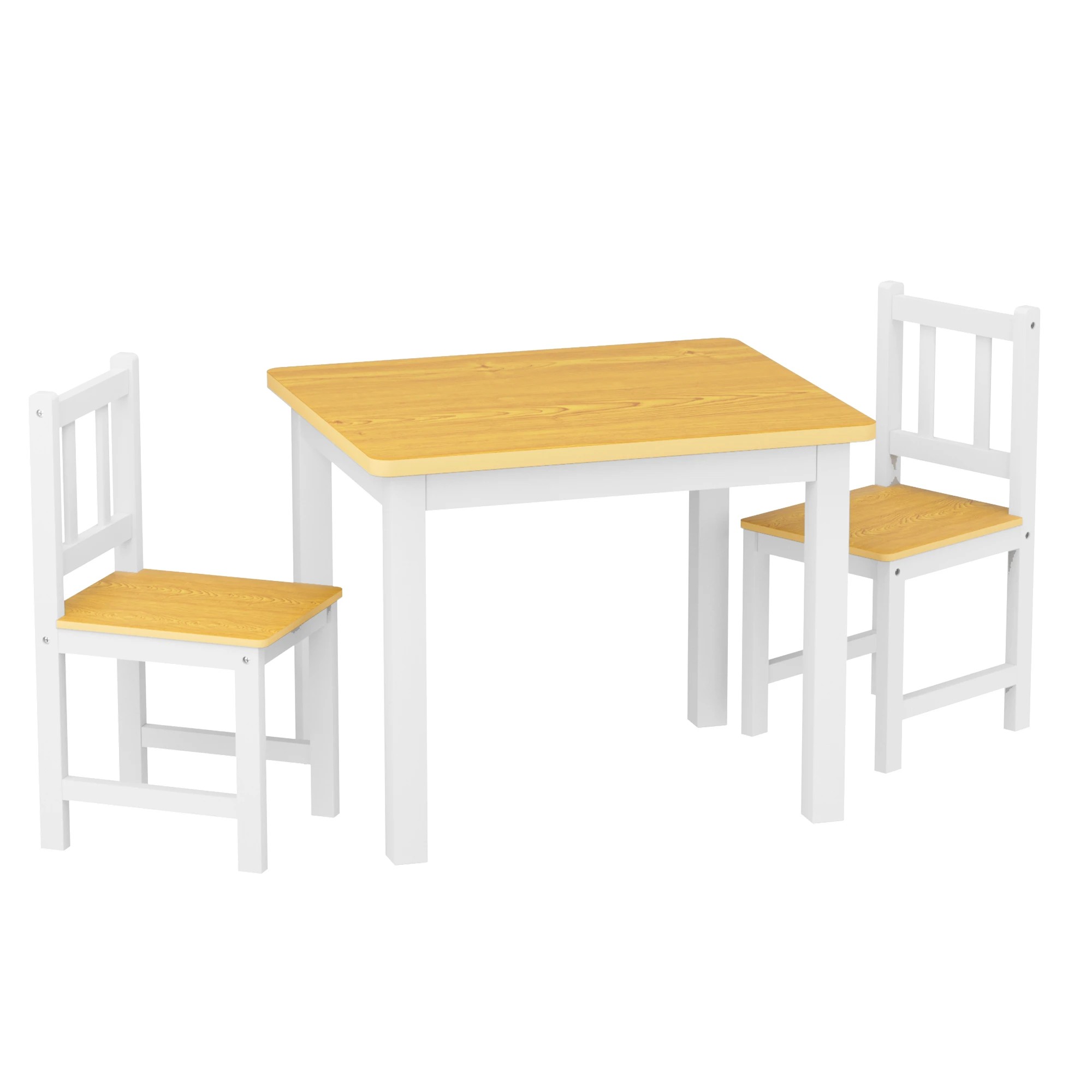 2 Bopeep Kids Table and Chairs Set Wooden Study Play Desk Children Activity 3Pcs, 2 of 9