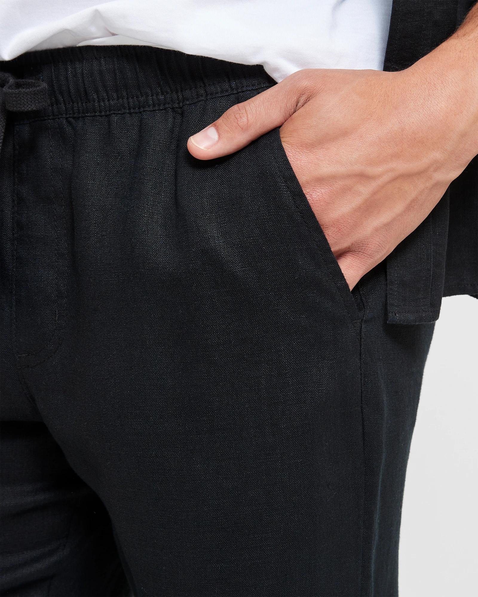 5 Target European Linen Pants BLACK, 5 of 5