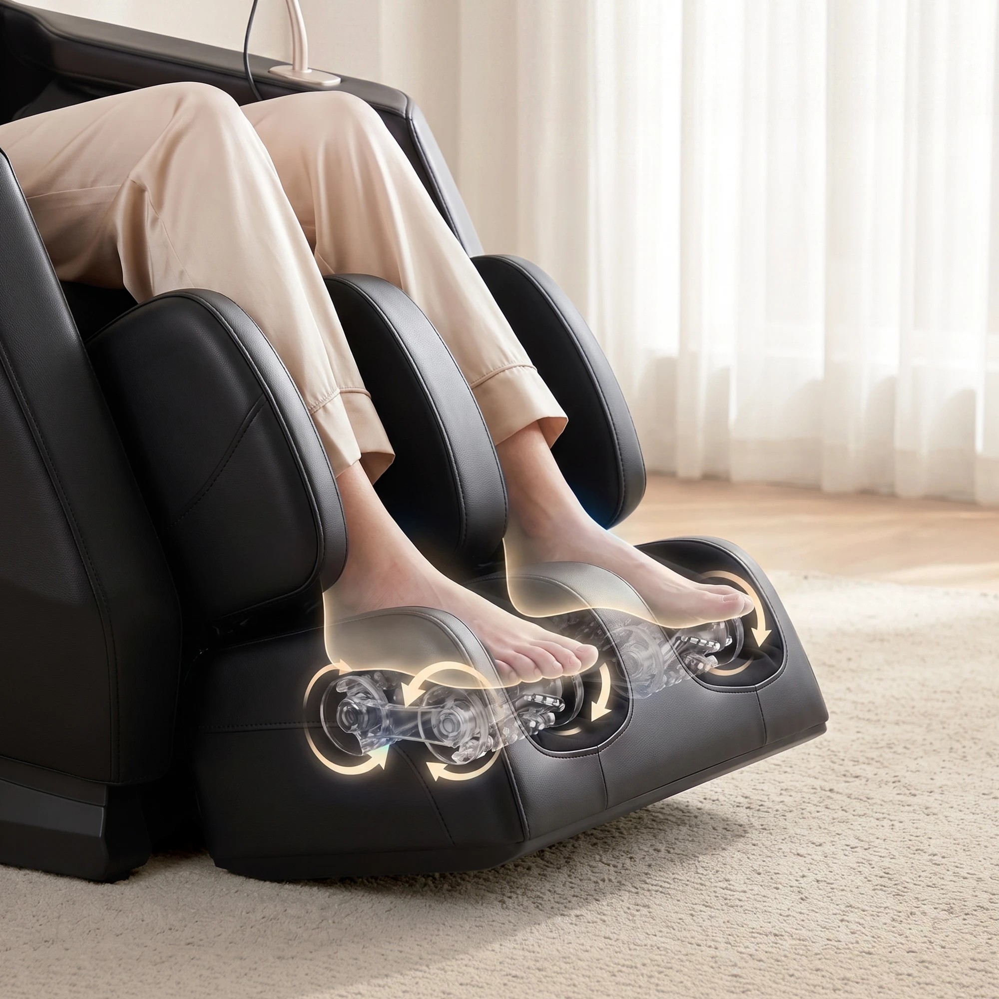 10 Livemor Flex Massage Chair Full Body 2026 Zero Gravity Recliner with Heat 24 Airbags Voice Control - Black, 10 of 10
