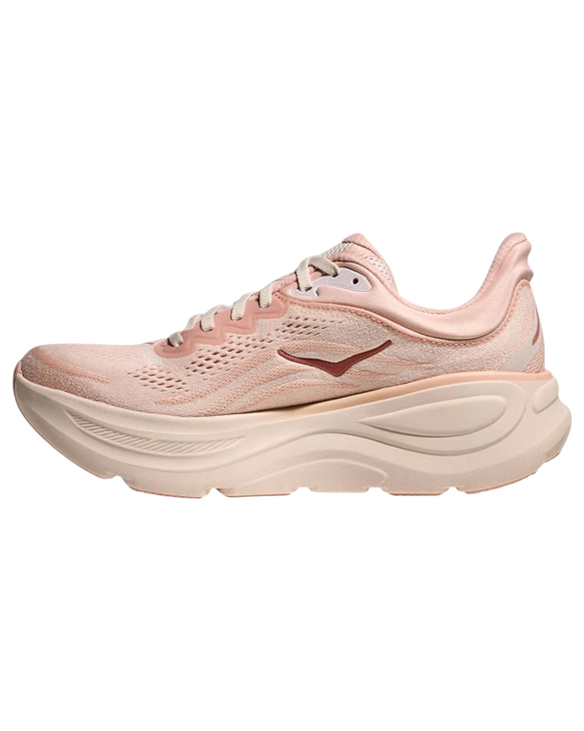 3 Hoka Womens Bondi 9 Athletic Running Shoes ROSE LATTE, 3 of 8