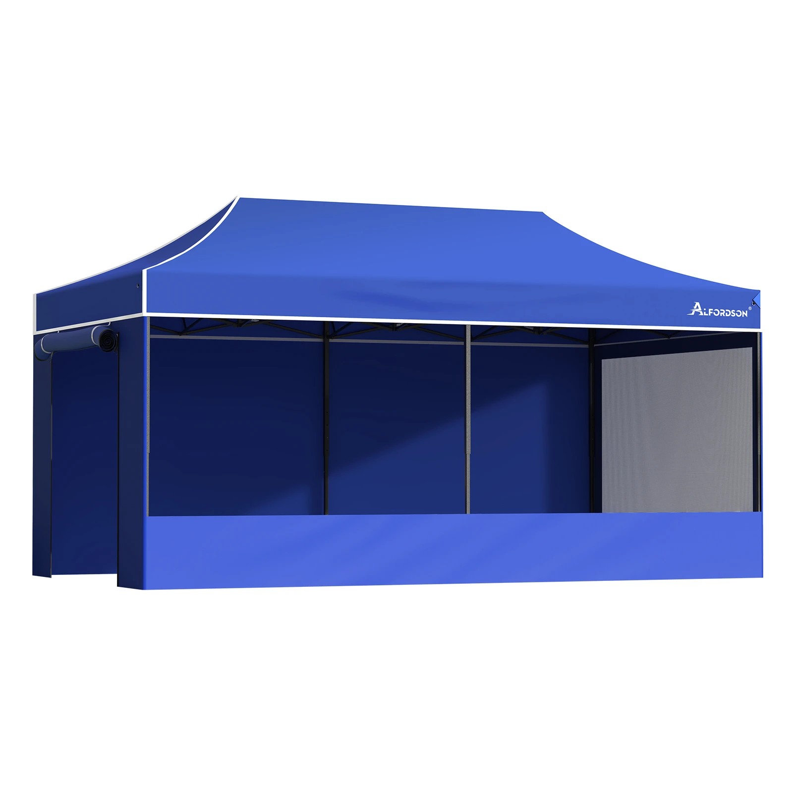 1 Alfordson Gazebo 3x6m Pop Up Marquee Camping Folding Tent 600D Oxford - Blue, 1 of 10