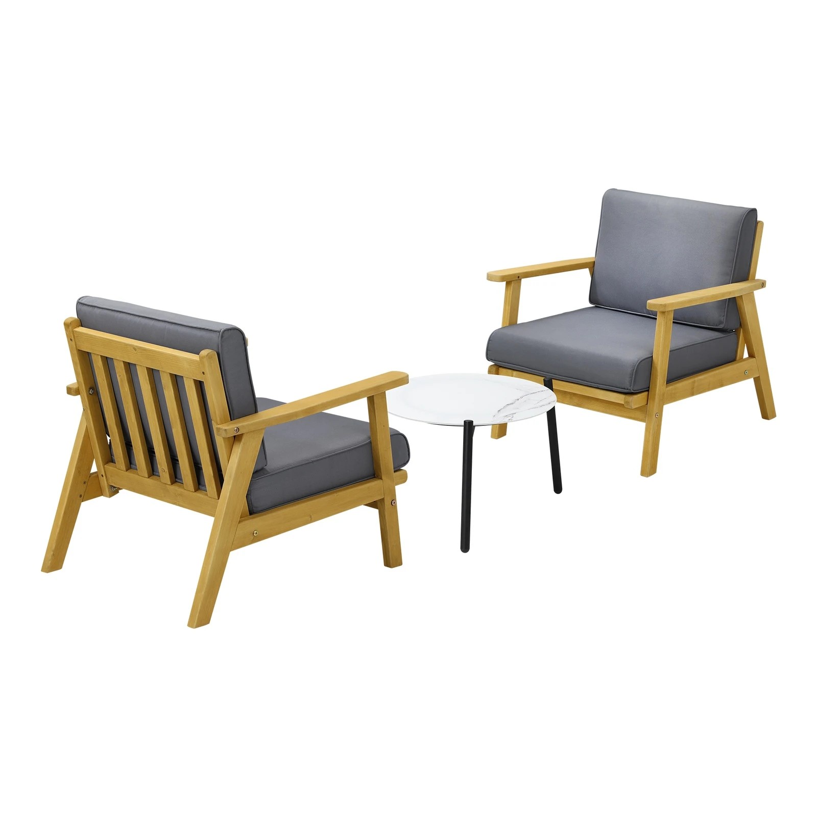 5 Livsip 3pcs Outdoor Lounge Set Patio Furniture Sets 50cm Coffee Side Table
 - Multi, 5 of 10