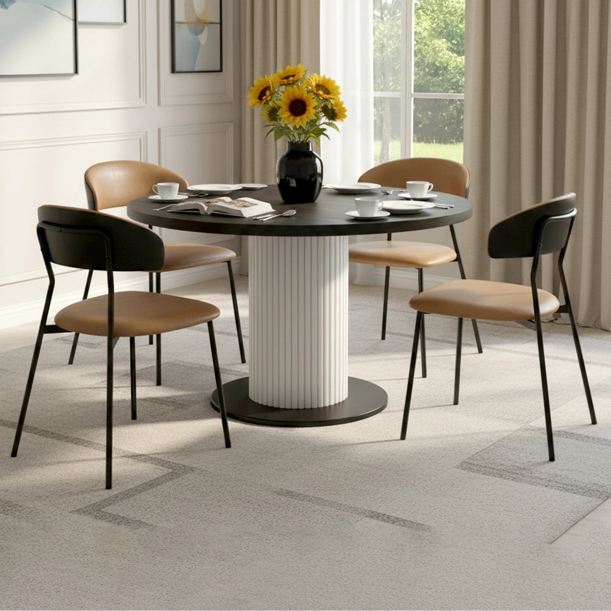 8 Levede 4x Dining Chairs PU Leather - Multi, 8 of 9