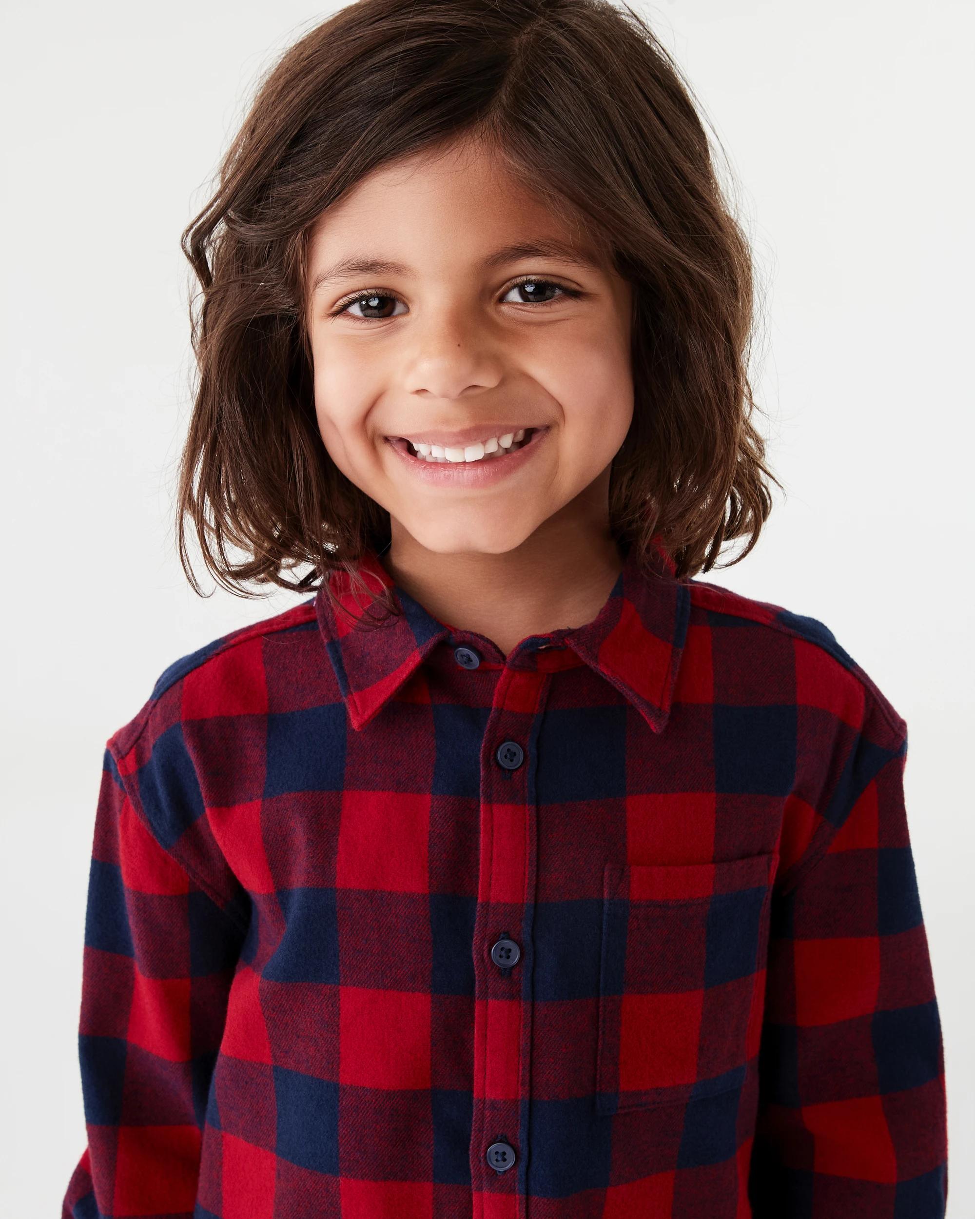 3 Yarn Dye Flannel Shirt Red Check, 3 of 9