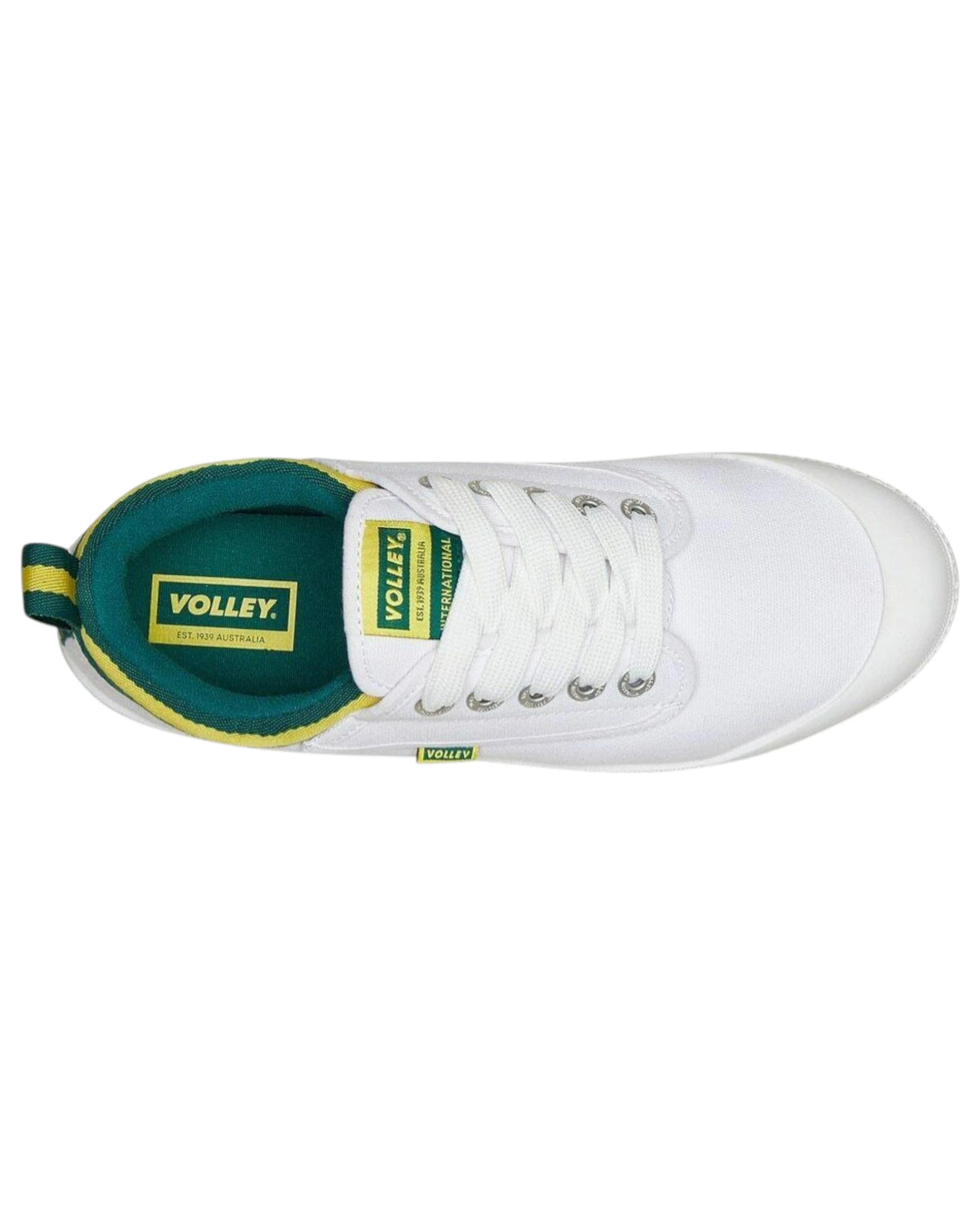 4 Volley Dunlop s International Low Canvas Casual Mens Shoes - White/Blue WHITE/GREEN/GOLD INTERNATIONAL LOW, 4 of 4