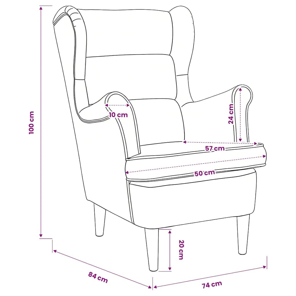 9 vidaXL armchair Reclining Mechanism - Pink, 9 of 9