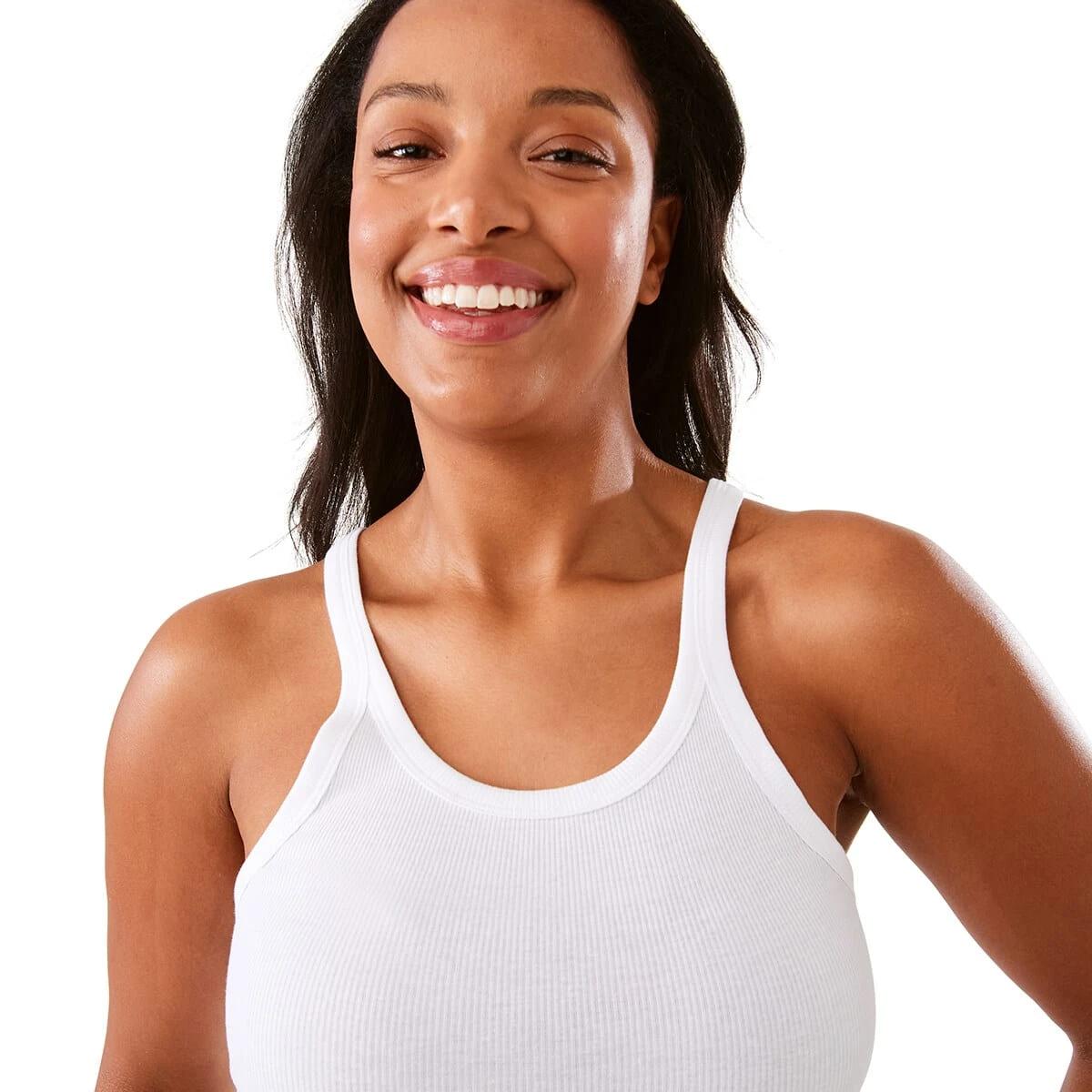 5 3 Pack Essential Cotton Rib Singlet White, 5 of 8