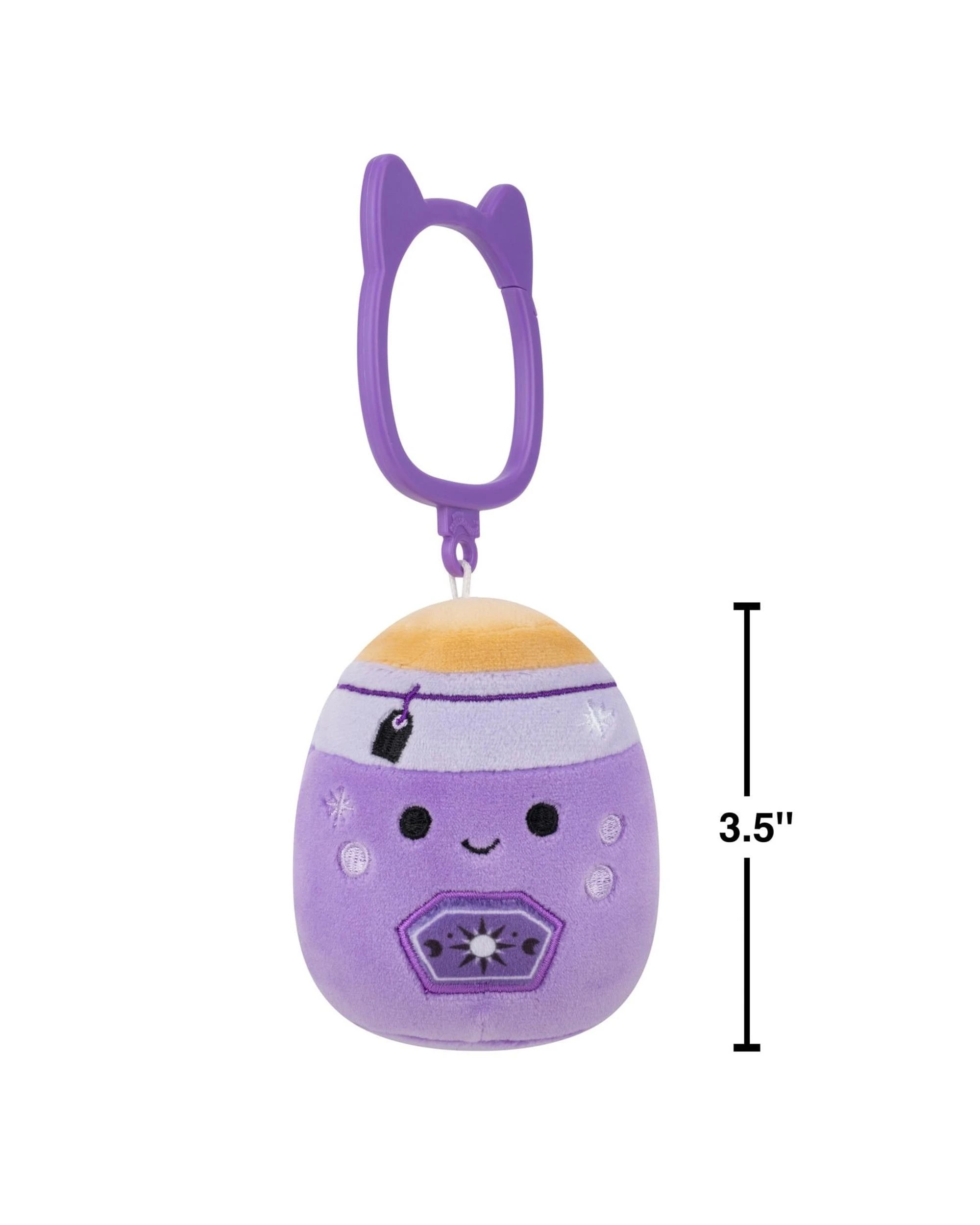 6 Squishmallows Halloween Kensigton the Potion 3.5 inch Clip-On Plush - Purple, 6 of 6