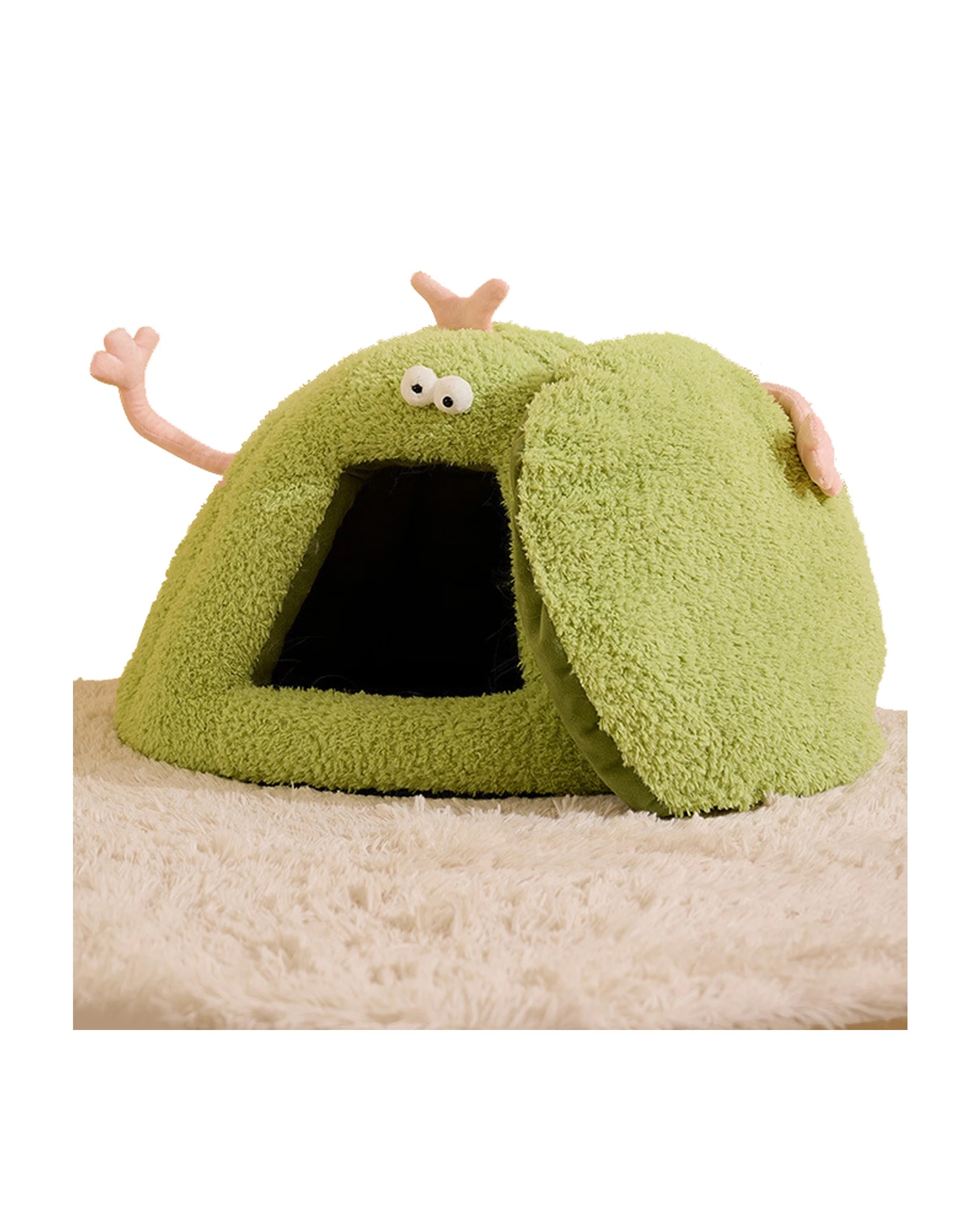 2 TODO Pet Nesting Bed Cushion 60cm x 45cm Soft Warm Dog Cat Sleeping Bed - Green, 2 of 7