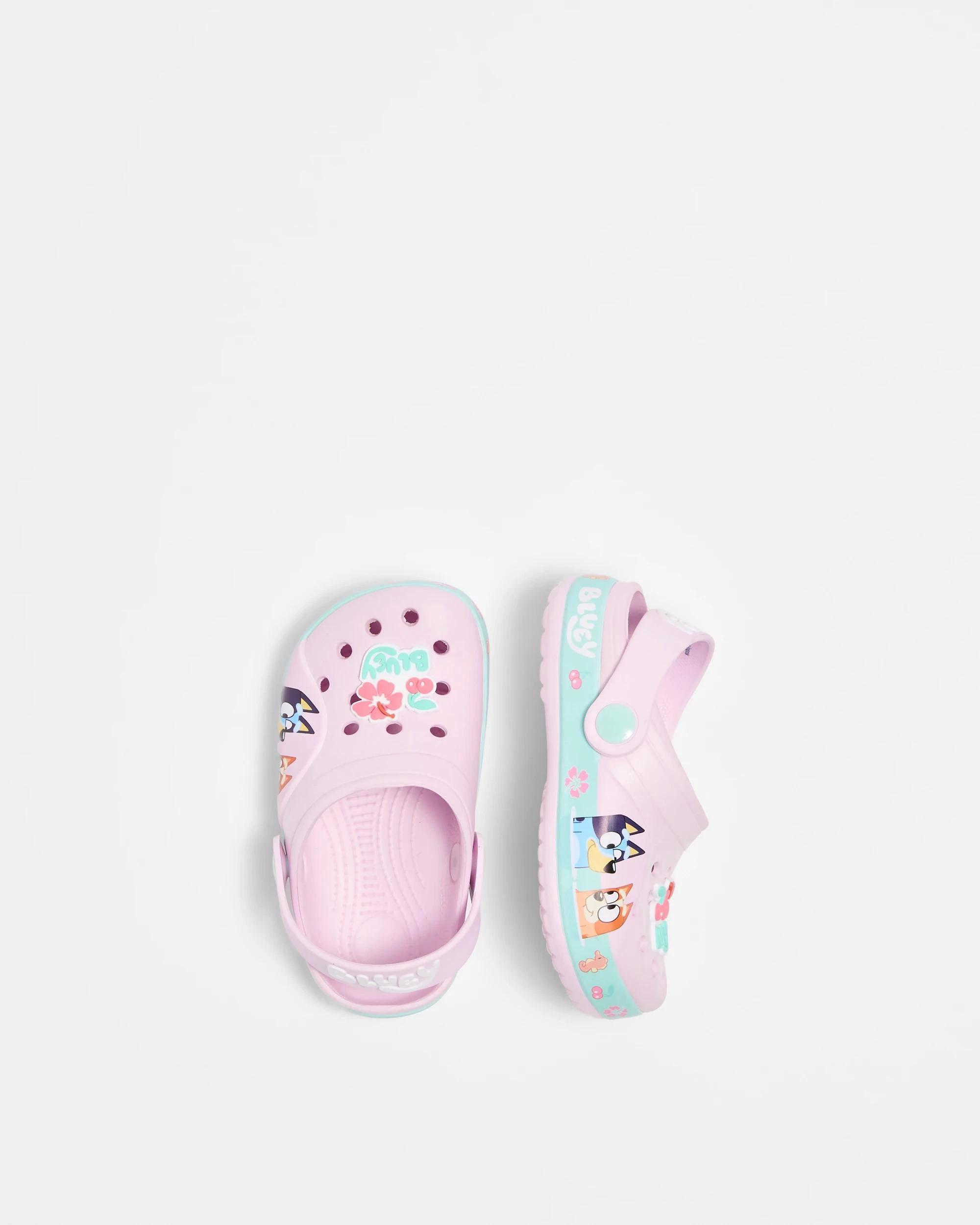 2 Baby Girls First Walker Bluey Clog PINK, 2 of 4