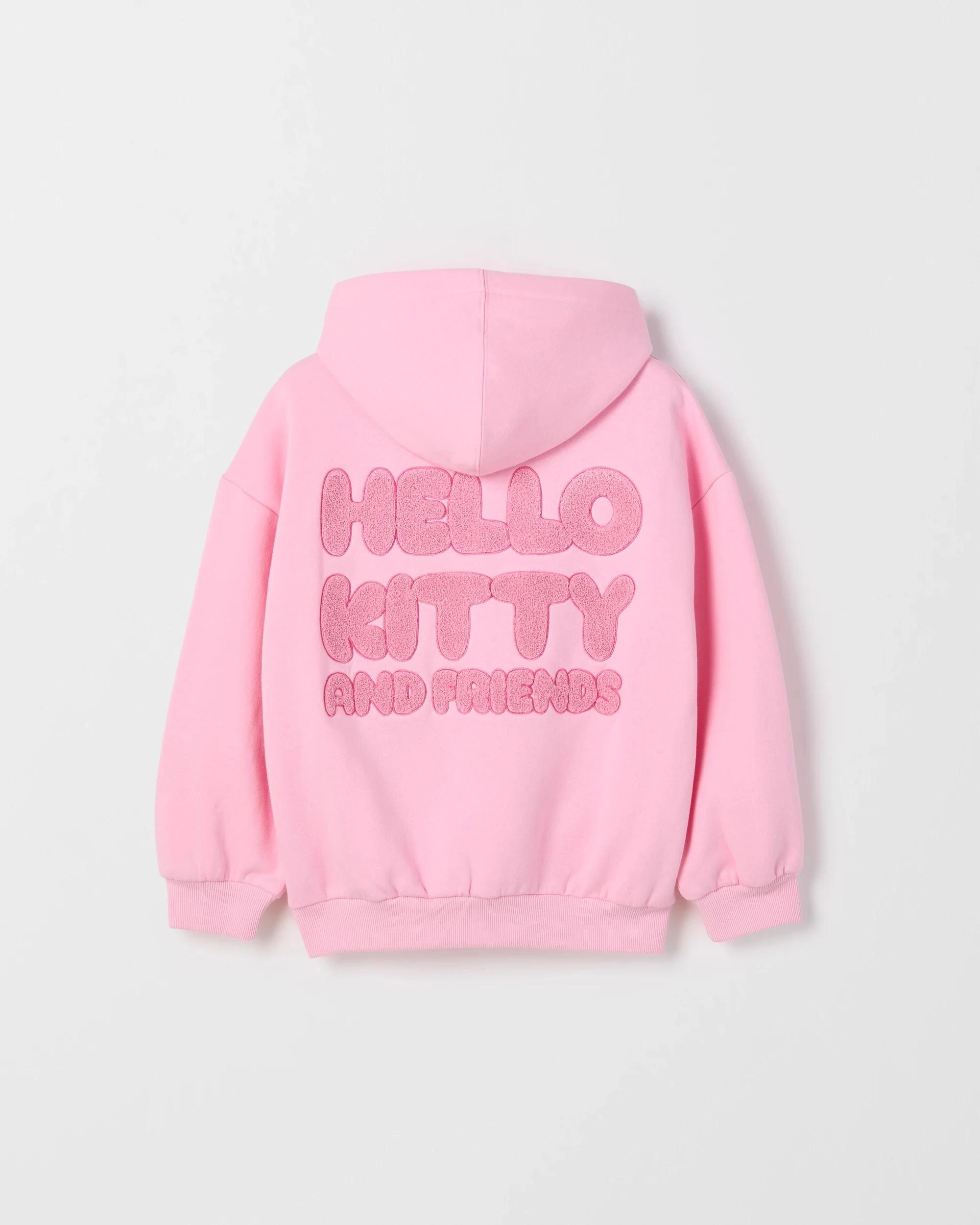 3 Hello Kitty Australian Cotton Blend Boucle Hoodie PINK, 3 of 3