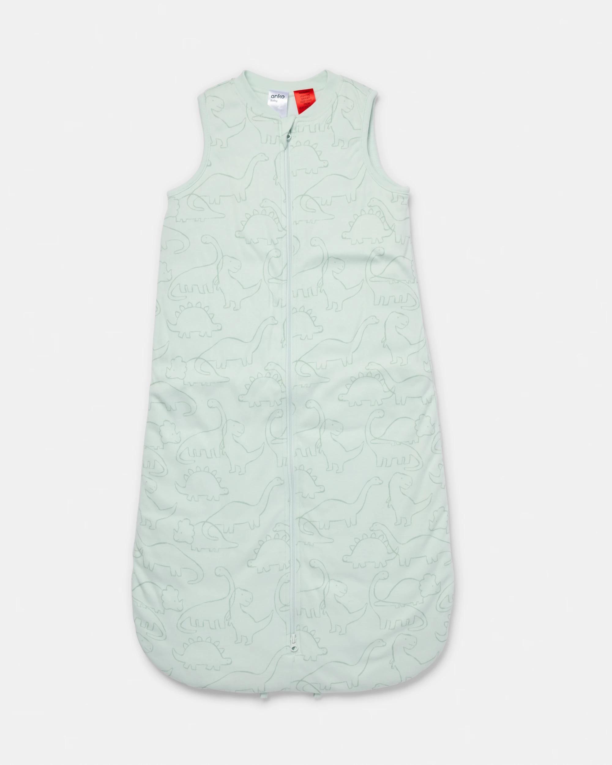 1 Cotton 2.5 TOG Sleep Bag Grn Dino, 1 of 4